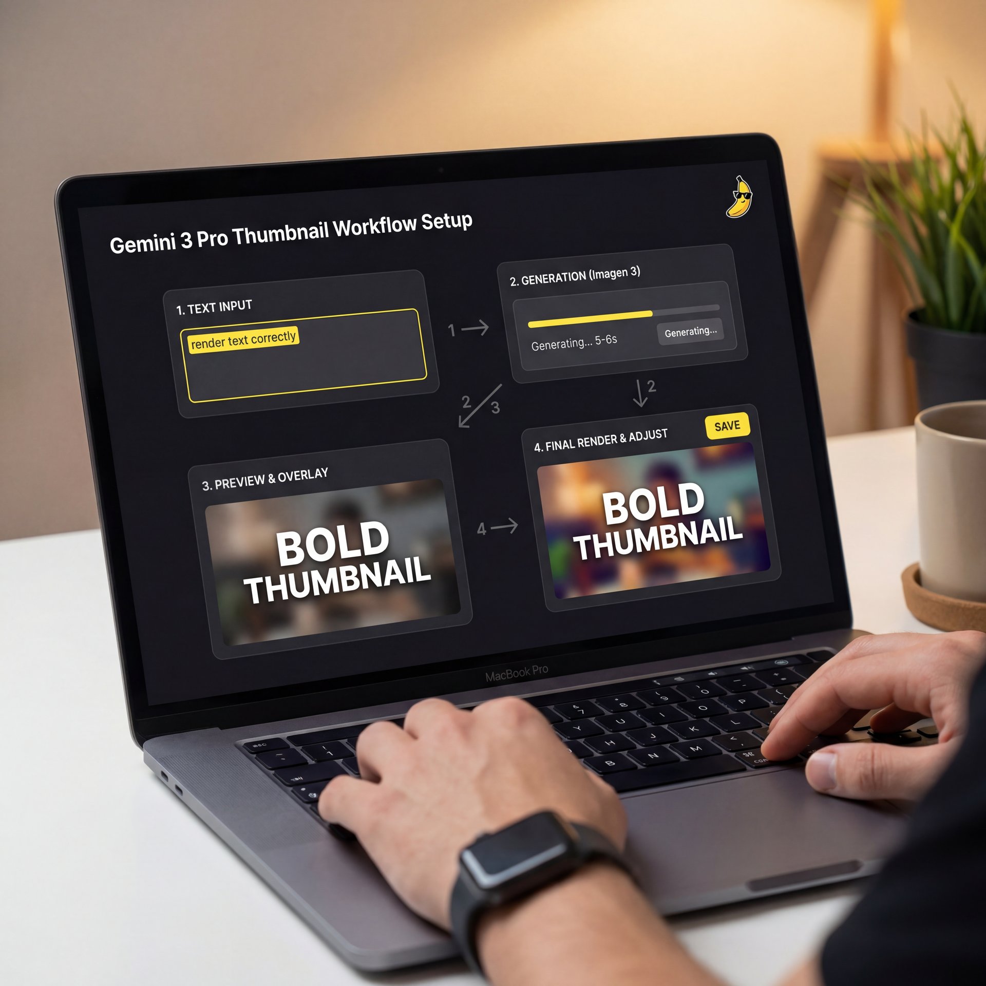 Illustration showing How to Setup Your Gemini 3 Pro Thumbnail Workflow