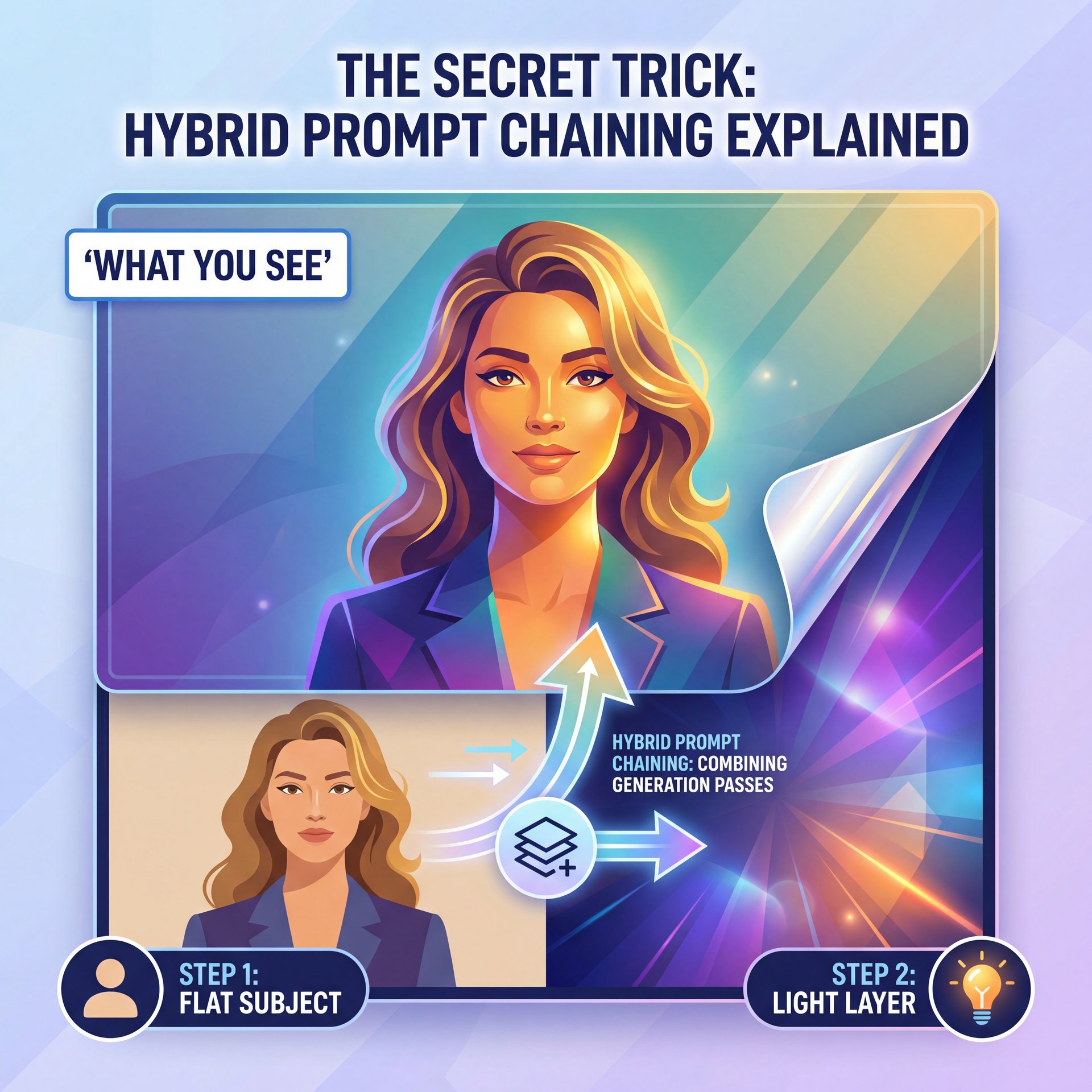 Illustration showing The Secret Trick: Hybrid Prompt Chaining Explained