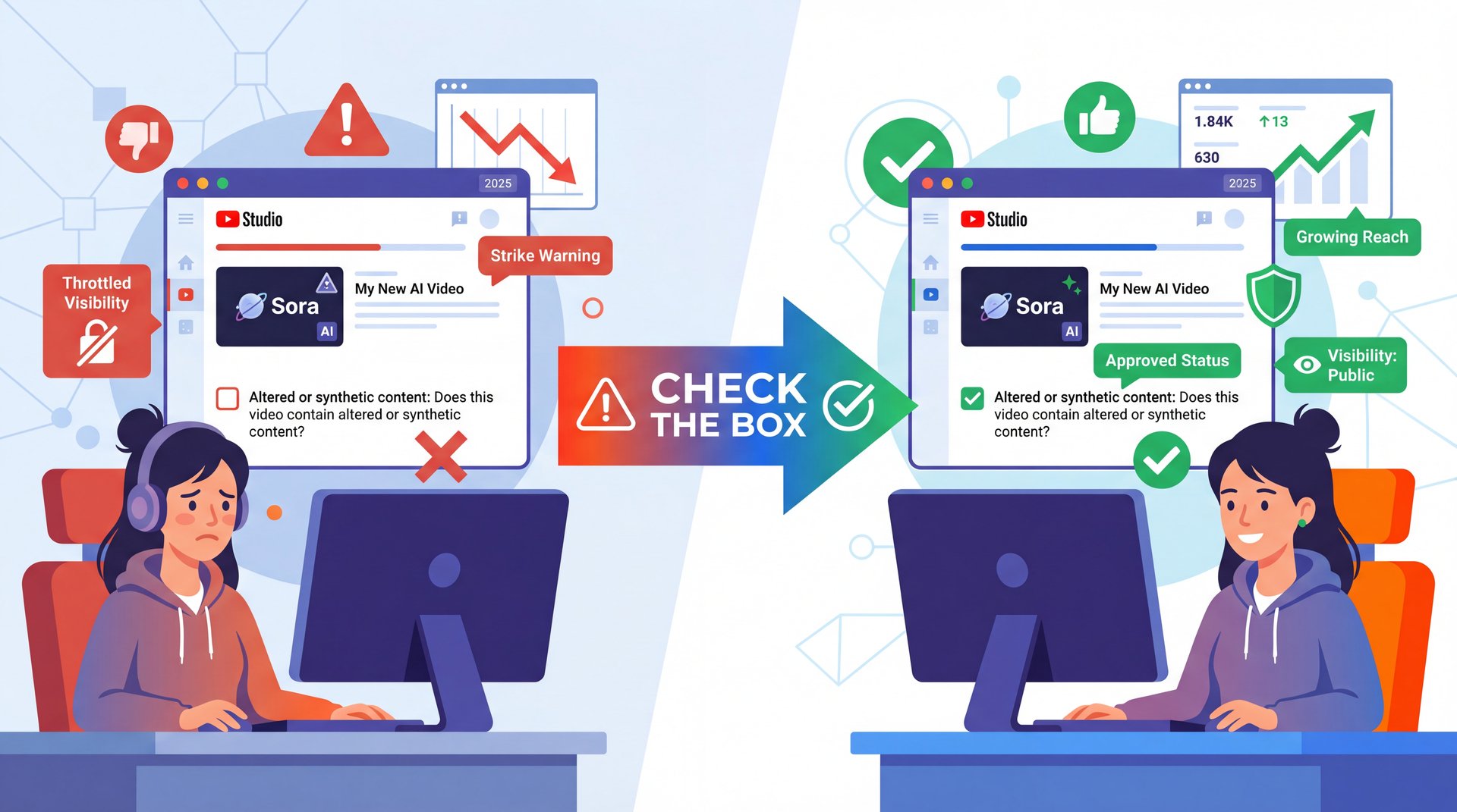 Illustration showing What Are the Biggest Sora to YouTube Workflow Mistakes?