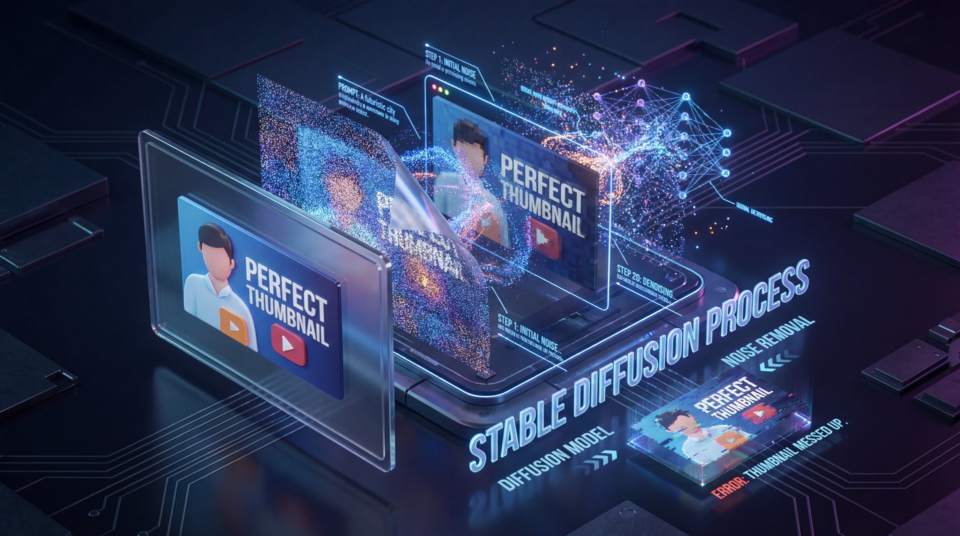 Illustration showing What Is Stable Diffusion and Why Does It Mess Up Thumbnails?