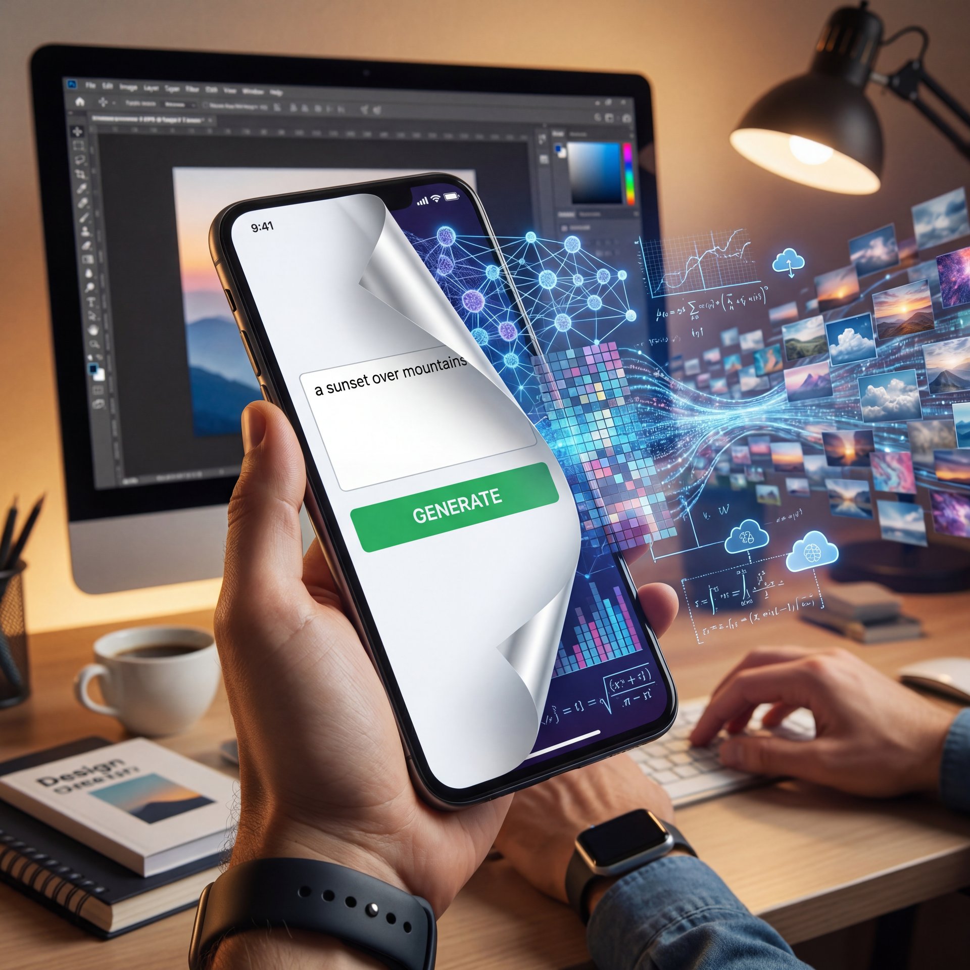 Illustration showing What Is a Free AI Art Generator Actually Doing? (seriously)