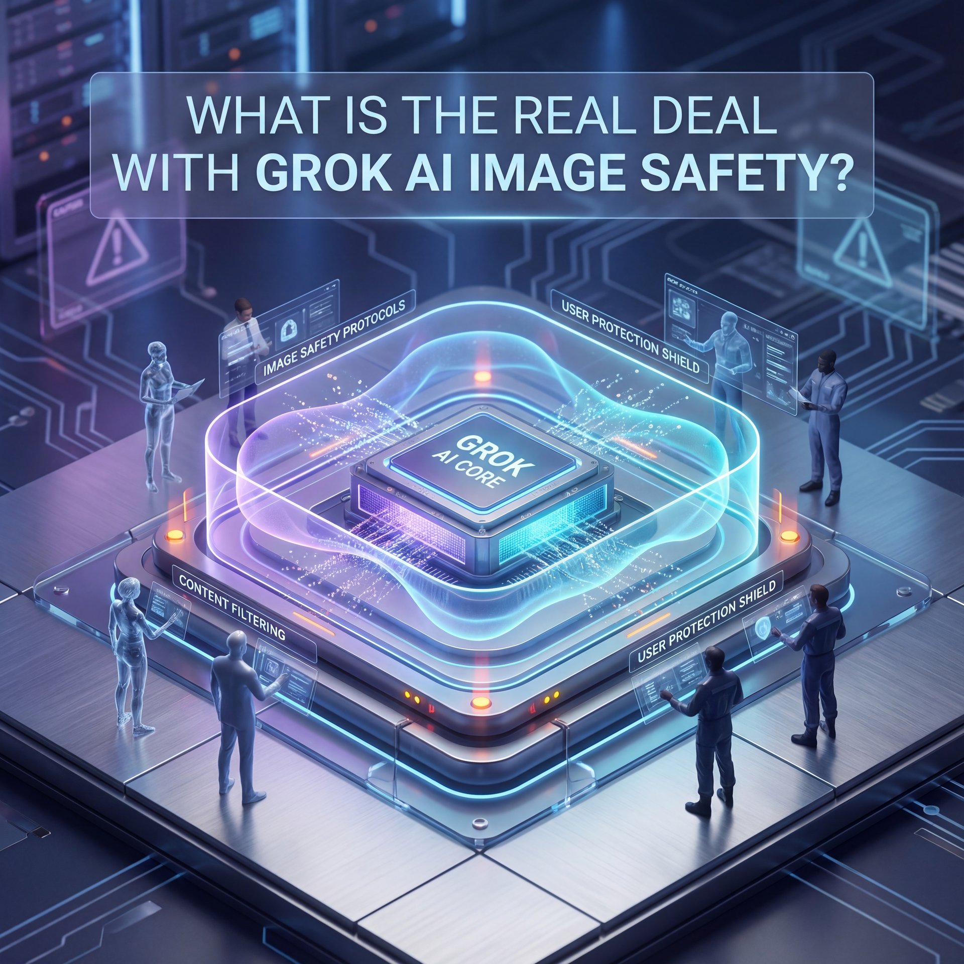 Illustration showing What Is the Real Deal with Grok AI Image Safety?