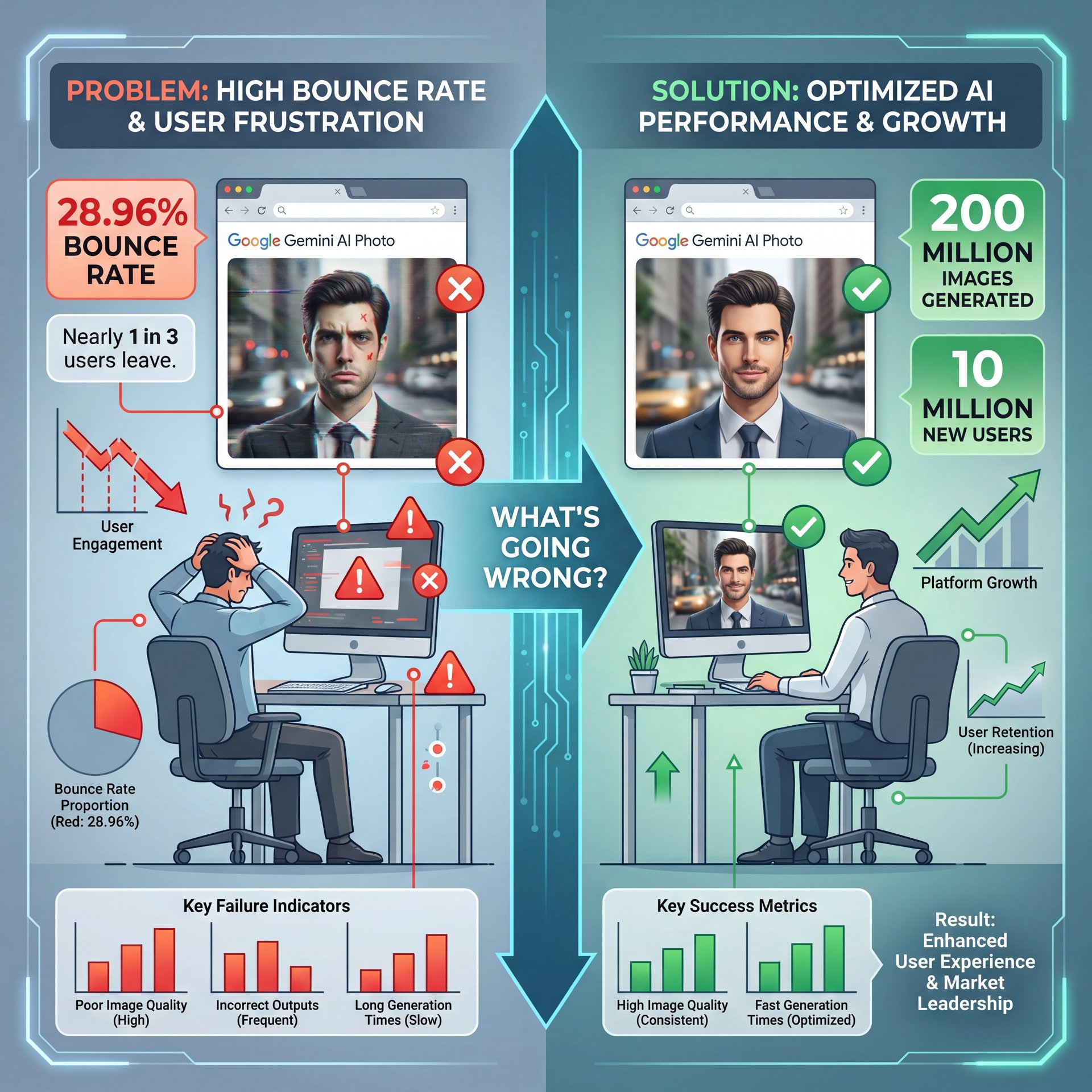 Illustration showing What's Actually Going Wrong With Your Google Gemini AI Photo?