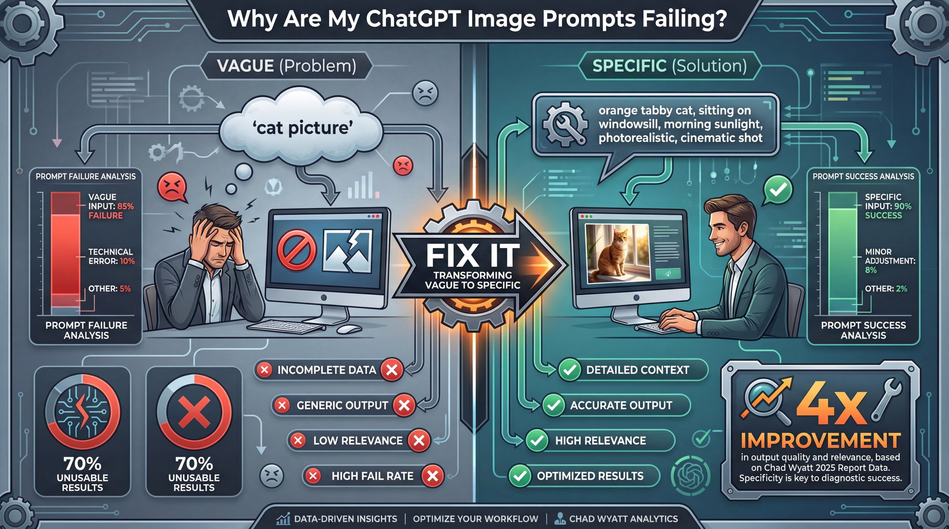 Illustration showing Why Are My ChatGPT Image Prompts Failing?