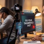 AI Secret to Fix YouTube Thumbnail Mistakes - click-through rate, thumbnail design errors, curiosity gap guide