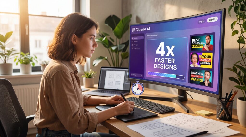 Claude AI Thumbnail Tricks: 4x Faster Designs - reasoning tokens, tool call automation, prompt engineering thumbnails guide