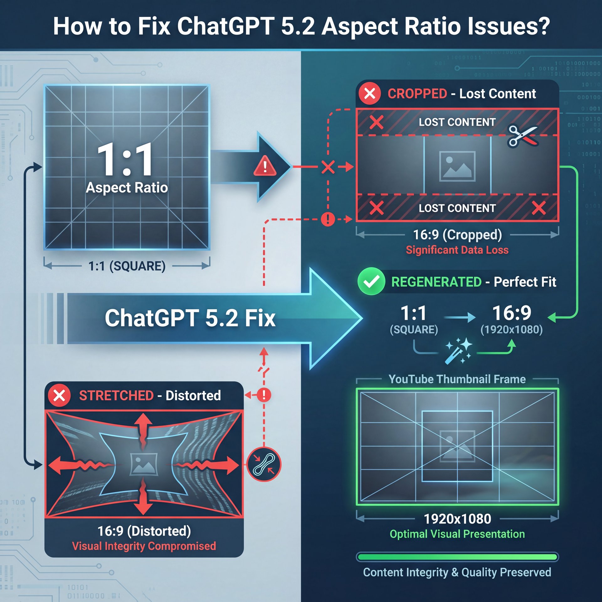 Illustration showing How to Fix ChatGPT 5.2 Aspect Ratio Issues?