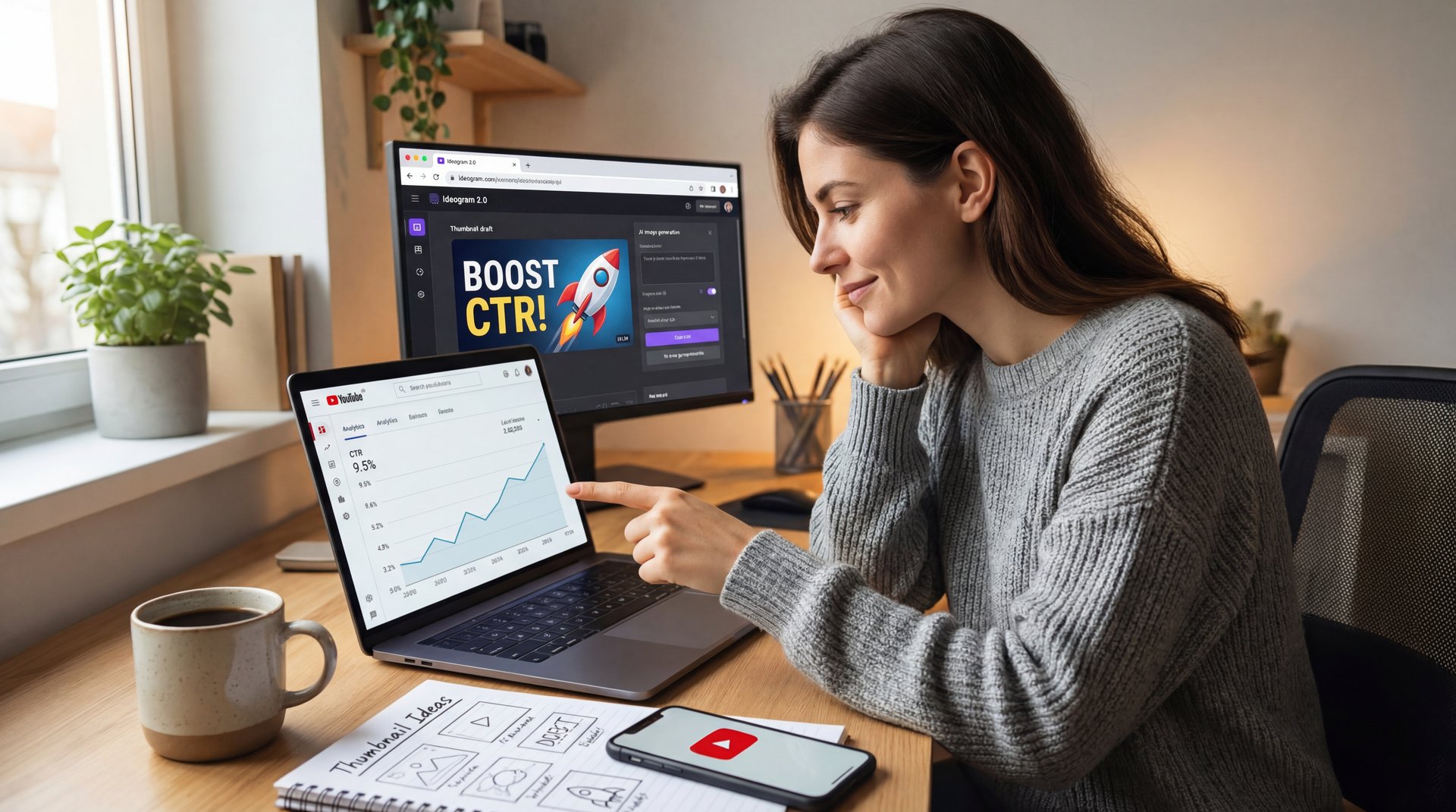 Ideogram 2.0 Thumbnails Hack: Boost CTR by 2-3x - thumbnail optimization, click-through rate improvement, AI image generation guide