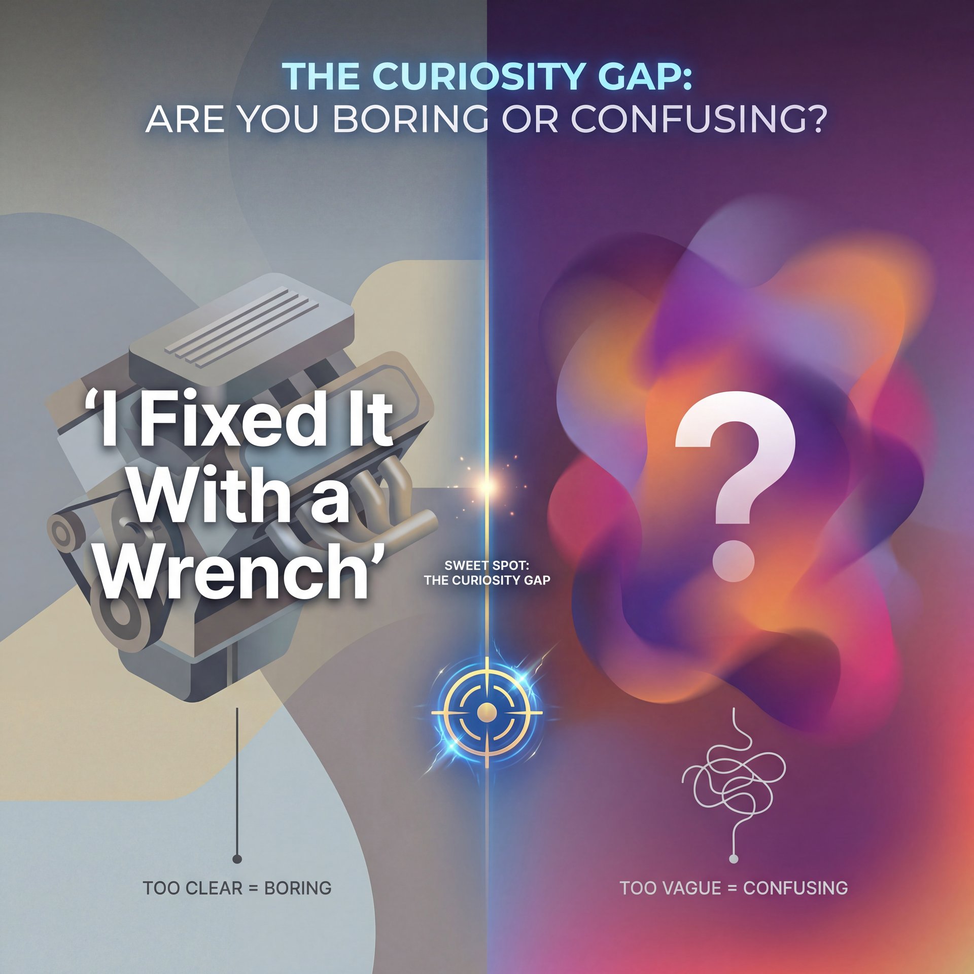 Illustration showing The Curiosity Gap: Are You Boring or Confusing?