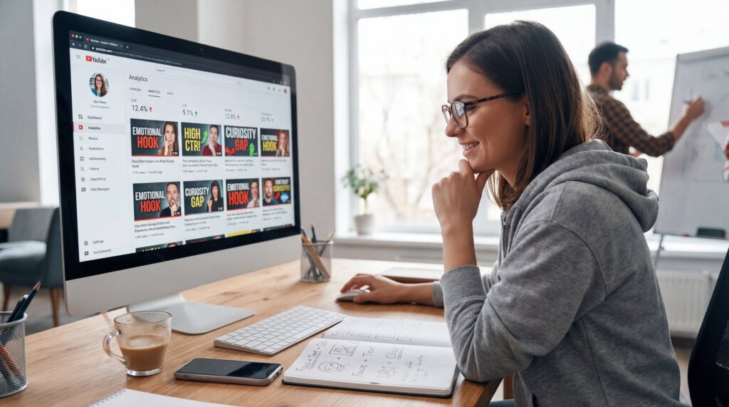 Thumbnail Psychology: Boost Your YouTube CTR - cognitive triggers, visual hierarchy, emotional response guide