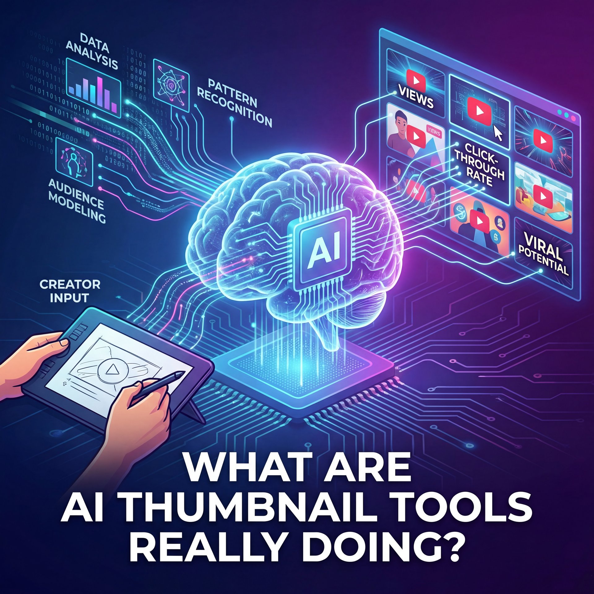 Illustration showing What Are AI Thumbnail Tools Really Doing?