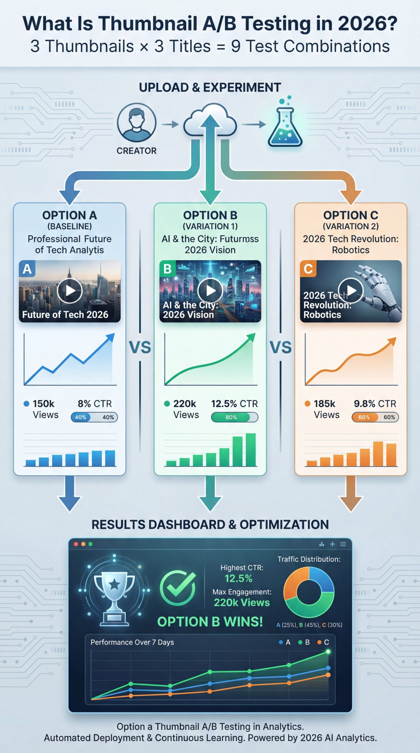 Illustration showing What Is Thumbnail A/B Testing in 2026?