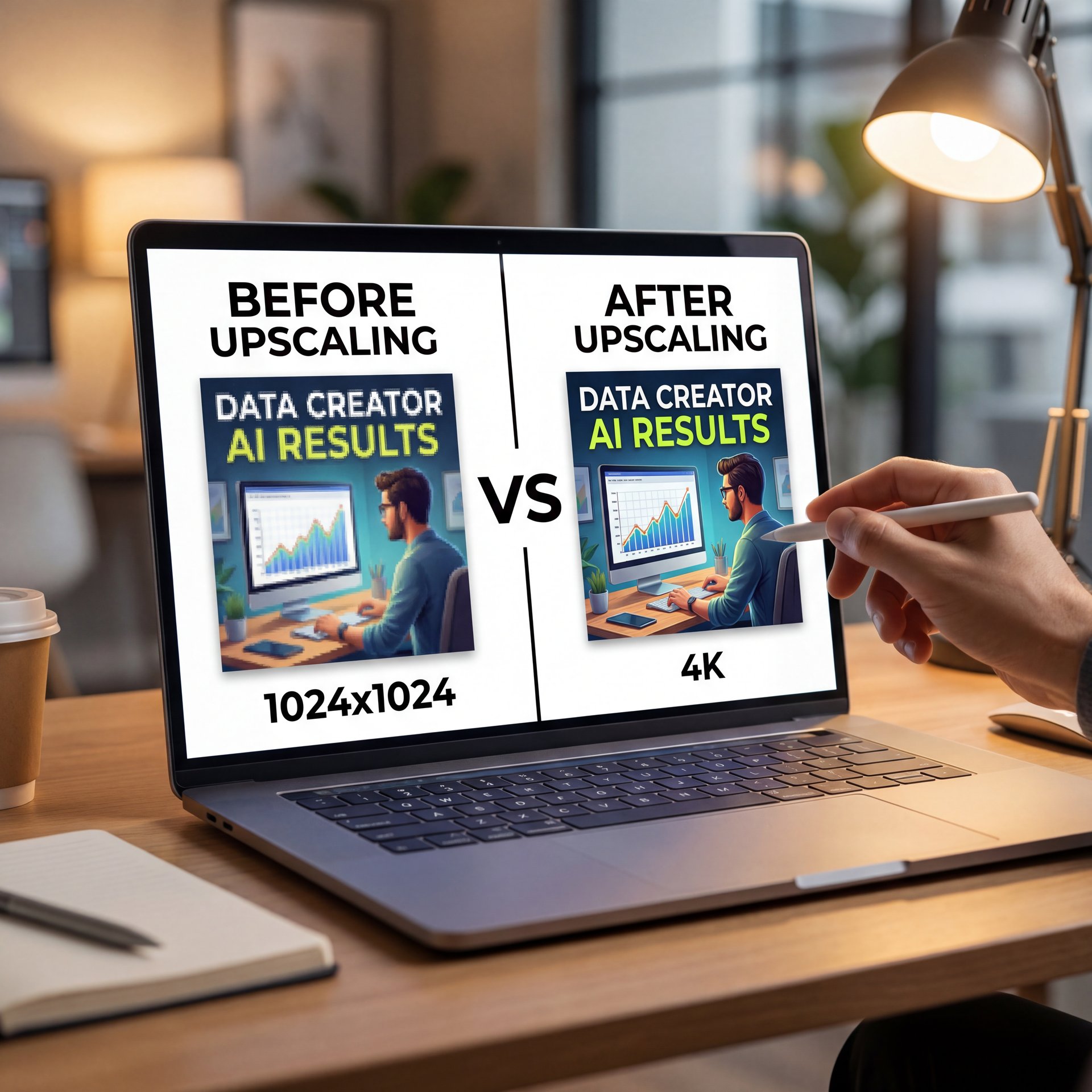 Illustration showing Why Skipping Upscaling Kills Thumbnail Creator AI Results