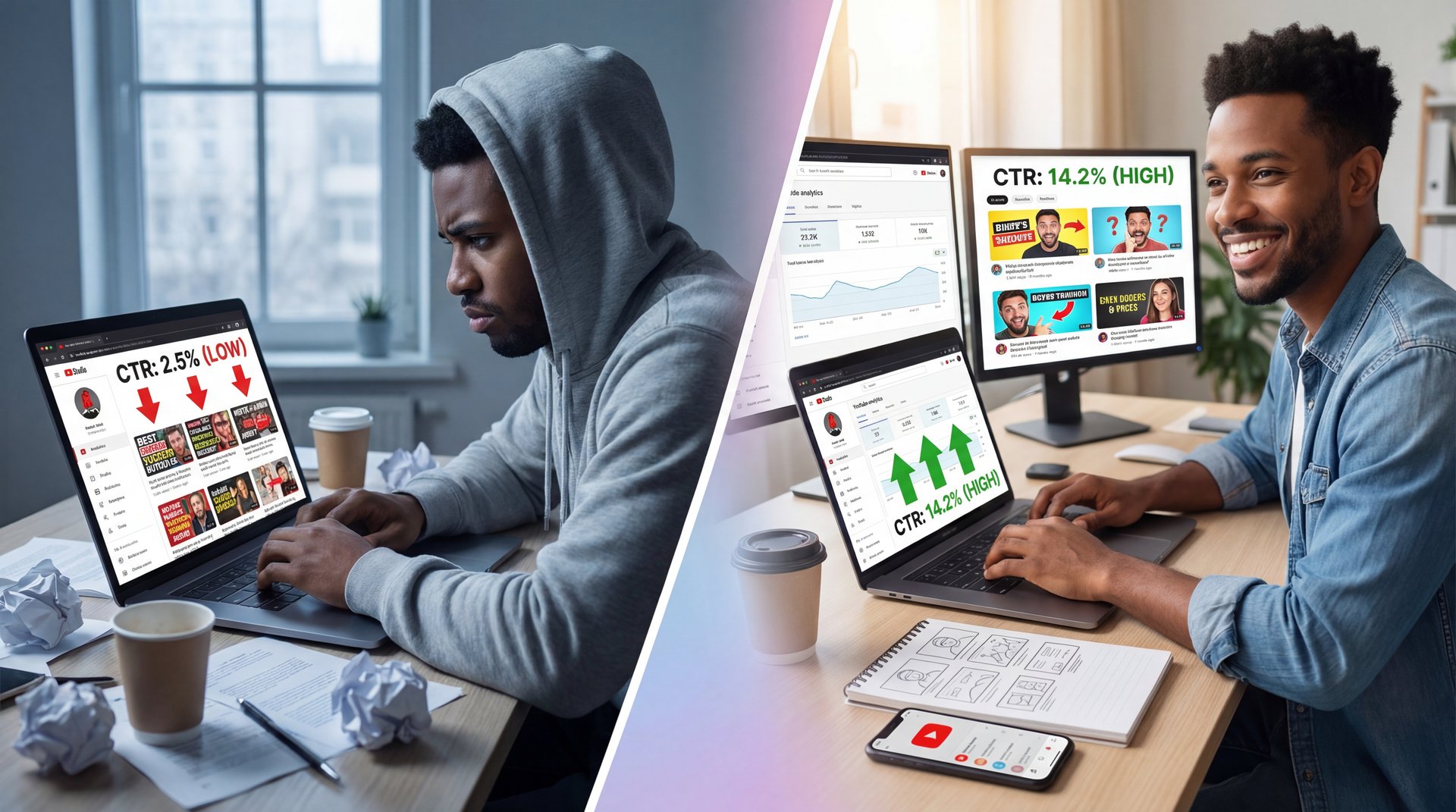 7 YouTube Thumbnail Mistakes Killing Your CTR - click-through rate, custom thumbnails, emotional expression guide