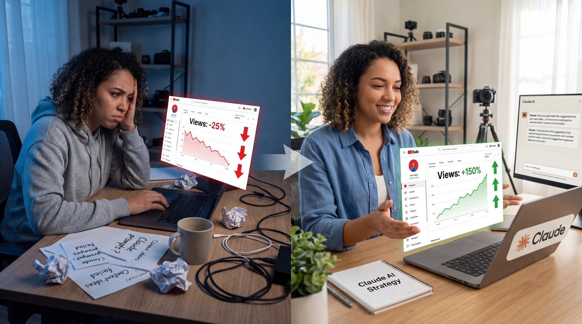9 Claude Cowork Mistakes Killing YouTube Views - watch time retention, YouTube algorithm penalties, AI-generated content detection guide