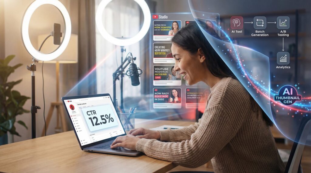 AI Thumbnail Generator Hack Pro YouTubers Use - thumbnail click-through rate, viral thumbnail design, YouTube CTR optimization guide
