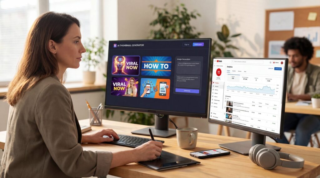 AI Thumbnail Generators: YouTube Creator Guide - click-through rate optimization, YouTube CTR boost, AI image generation guide