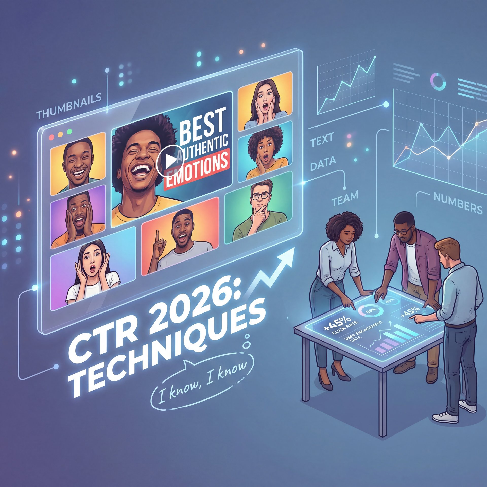 Illustration showing Best Authentic Emotions Thumbnails 2026 CTR Techniques (I know, I know)