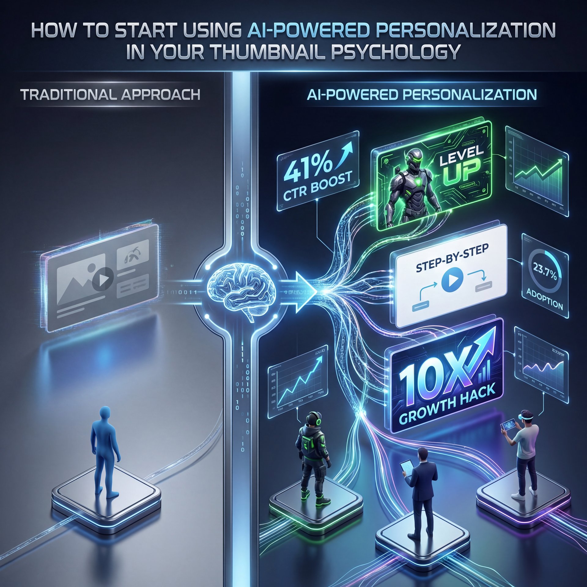 Illustration showing How to Start Using AI-Powered Personalization in Your Thumbnail Psychology