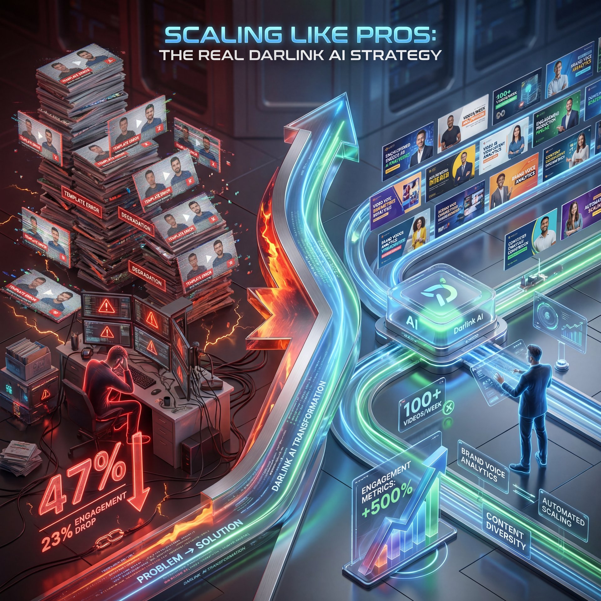 Illustration showing Scaling Like Pros: The Real Darlink AI Strategy