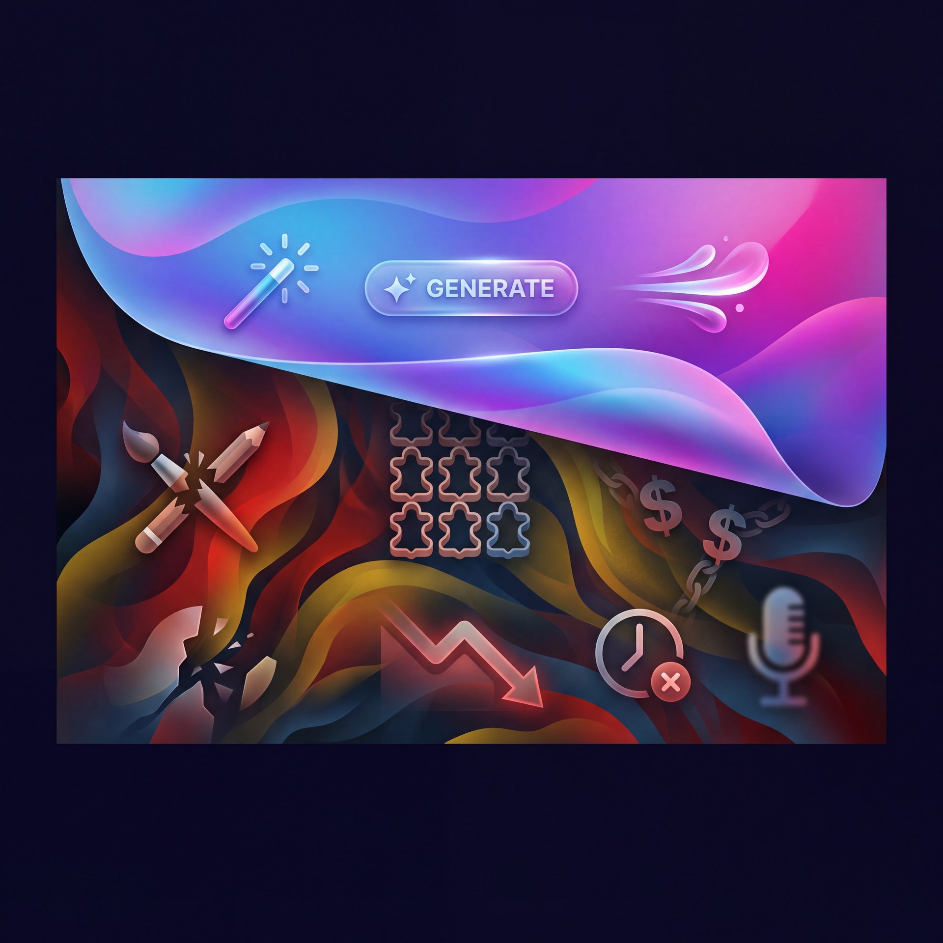 Illustration showing The Hidden Costs of AI Thumbnail Generators