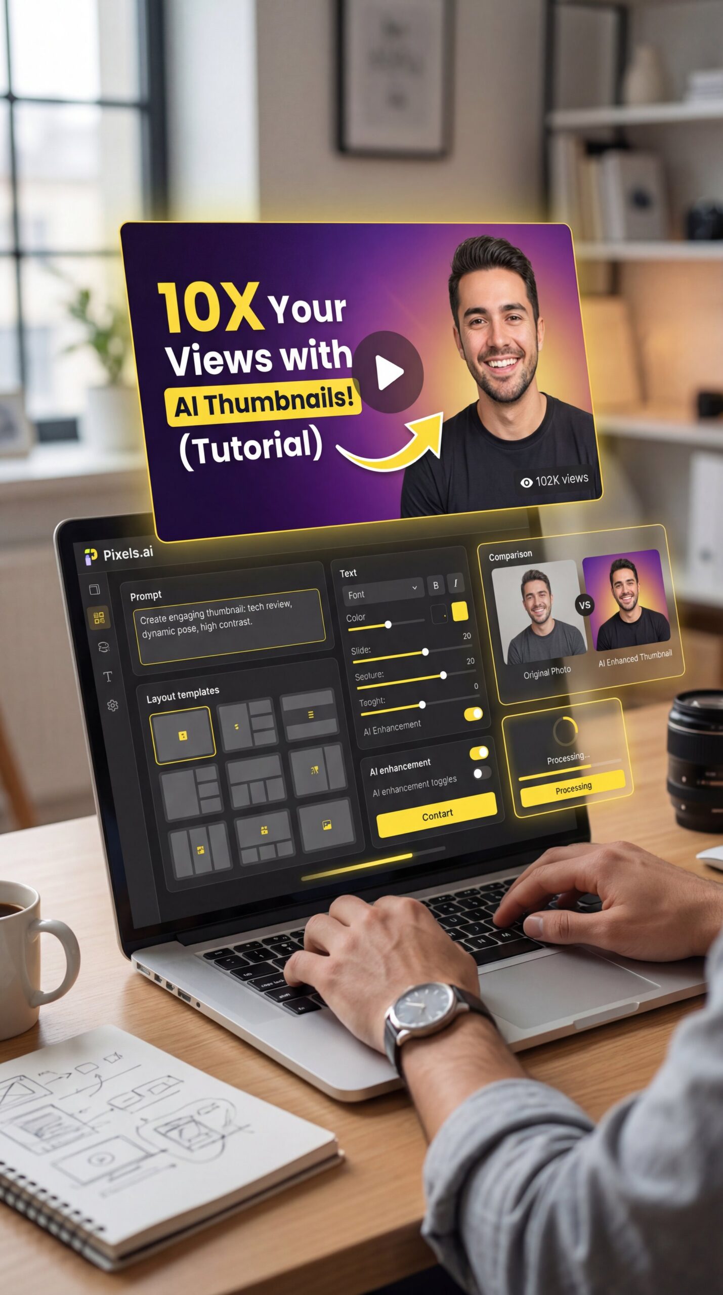 Illustration showing What Are AI Thumbnail Generators Actually Doing?