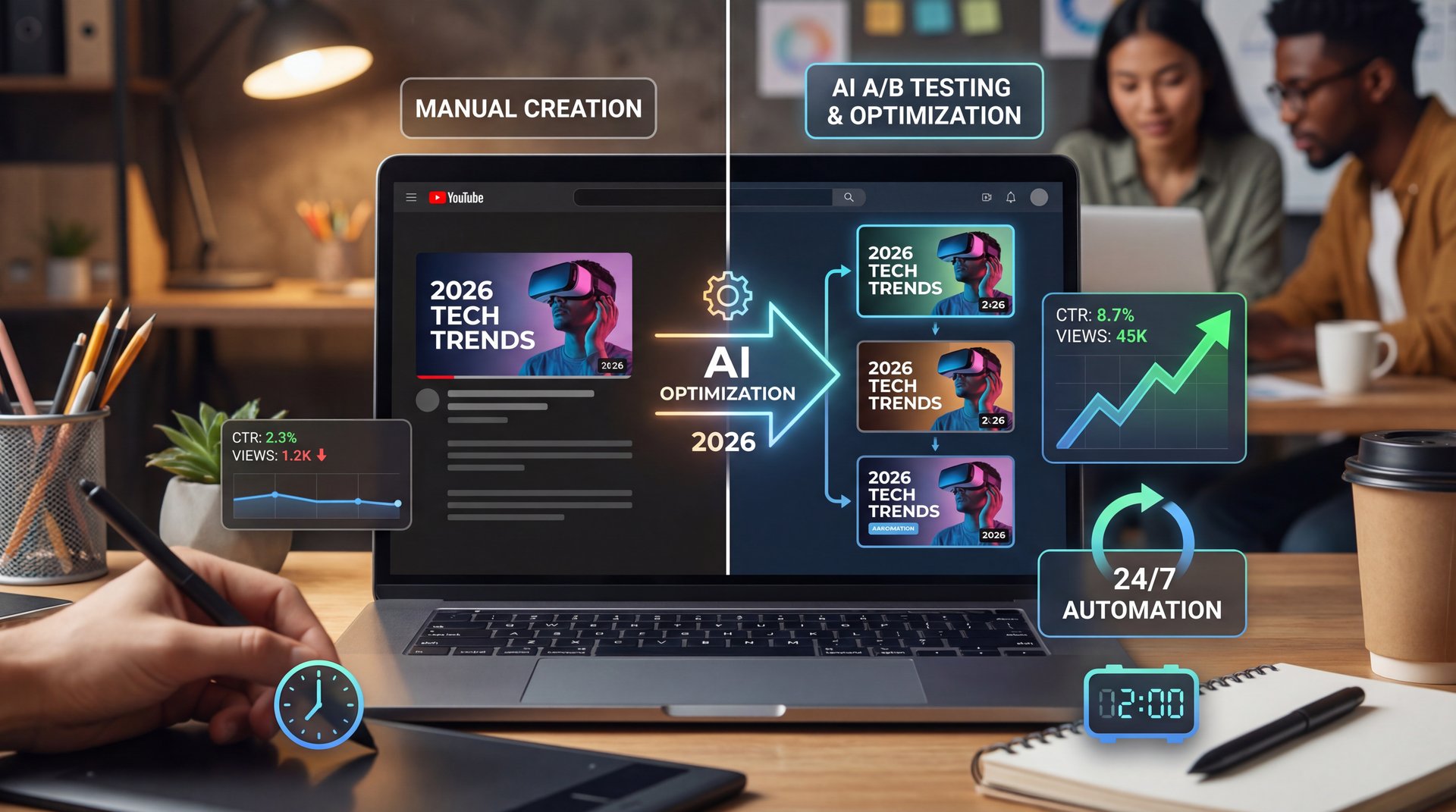 Illustration showing What Are AI Thumbnail Generators Actually Doing in 2026?