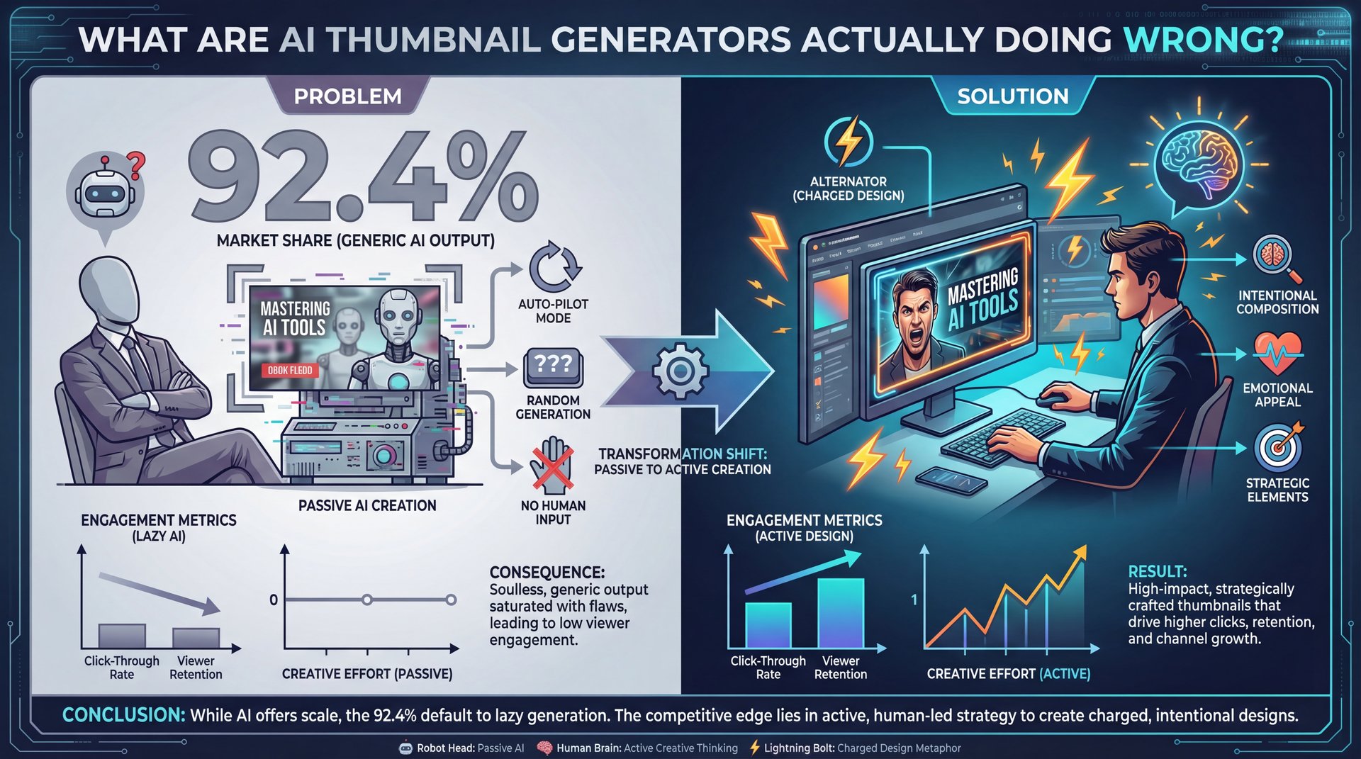 Illustration showing What Are AI Thumbnail Generators Actually Doing Wrong?