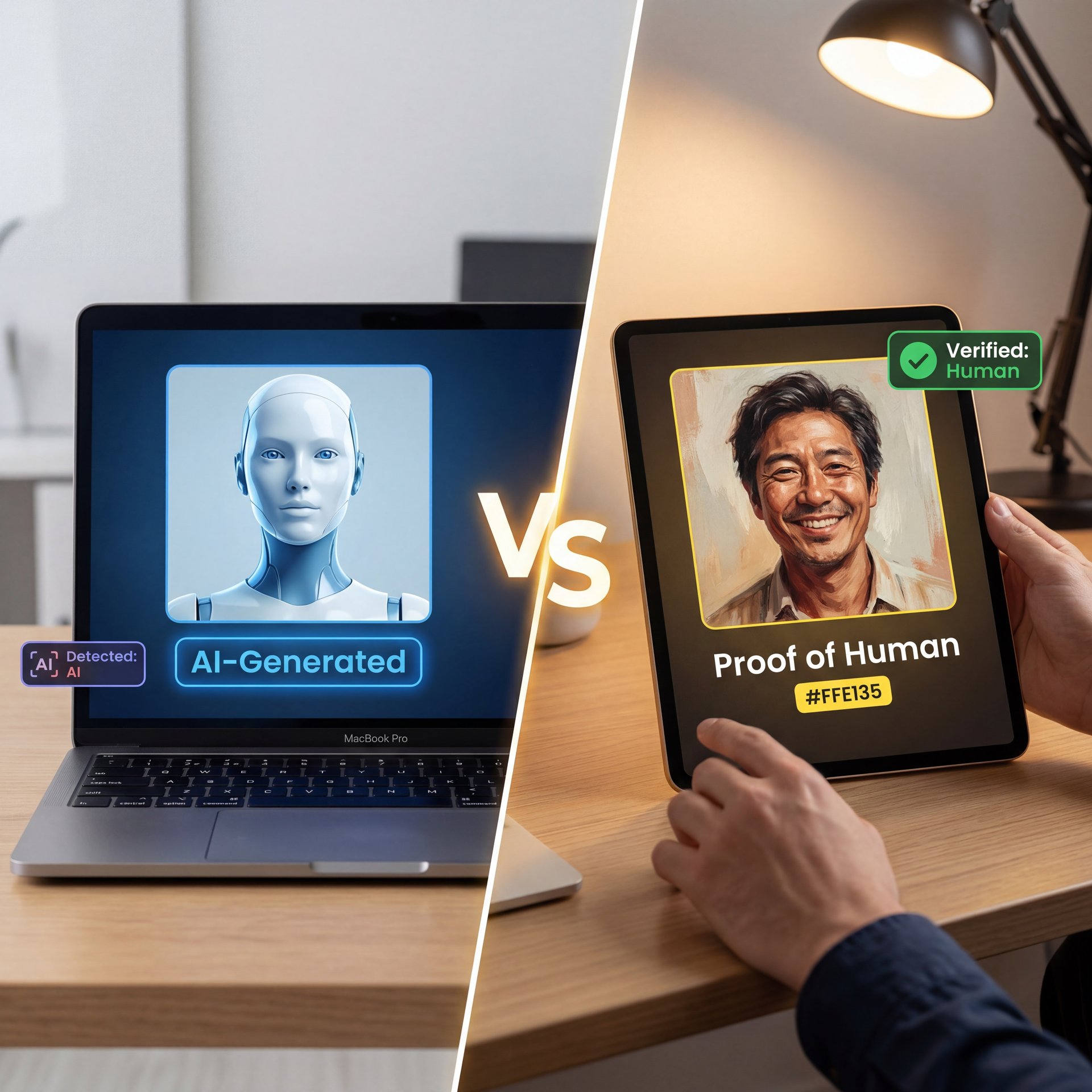 Illustration showing What Are Proof of Human Thumbnails Exactly?