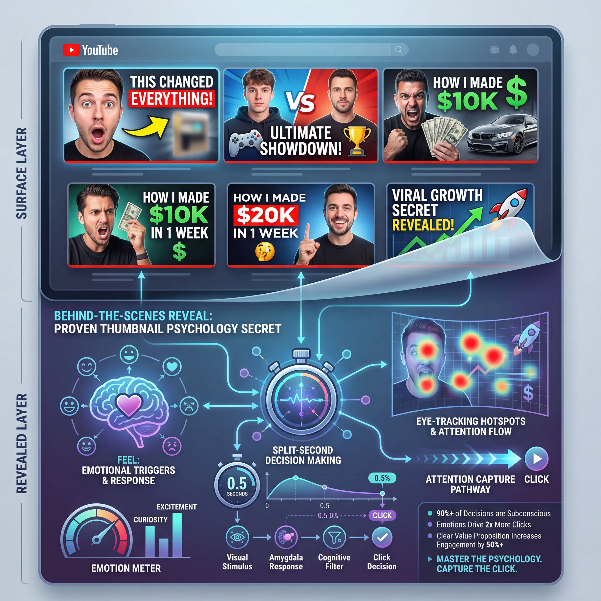 Illustration showing What Is The Proven Thumbnail Psychology Secret?