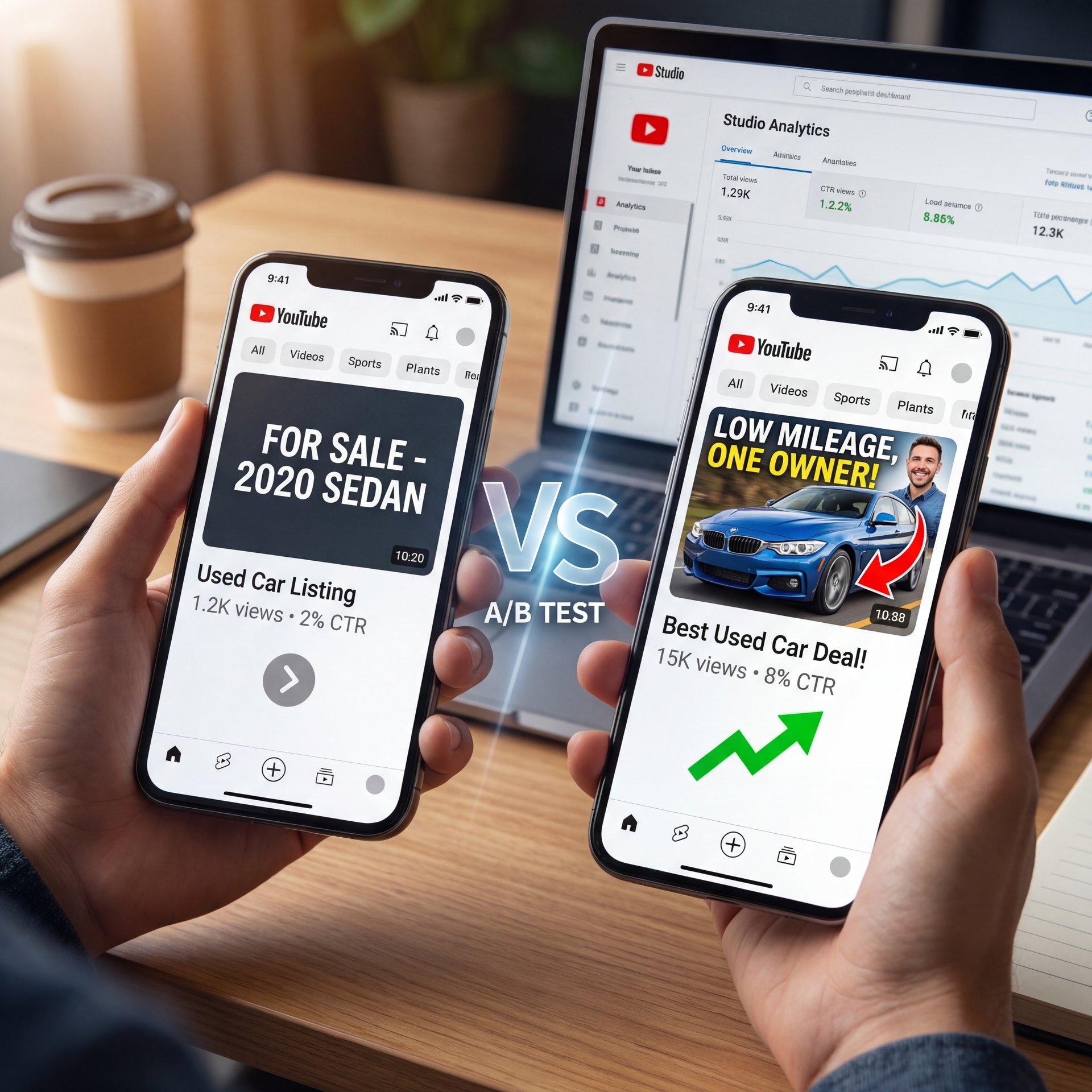 Illustration showing What Is YouTube A/B Testing Thumbnails?