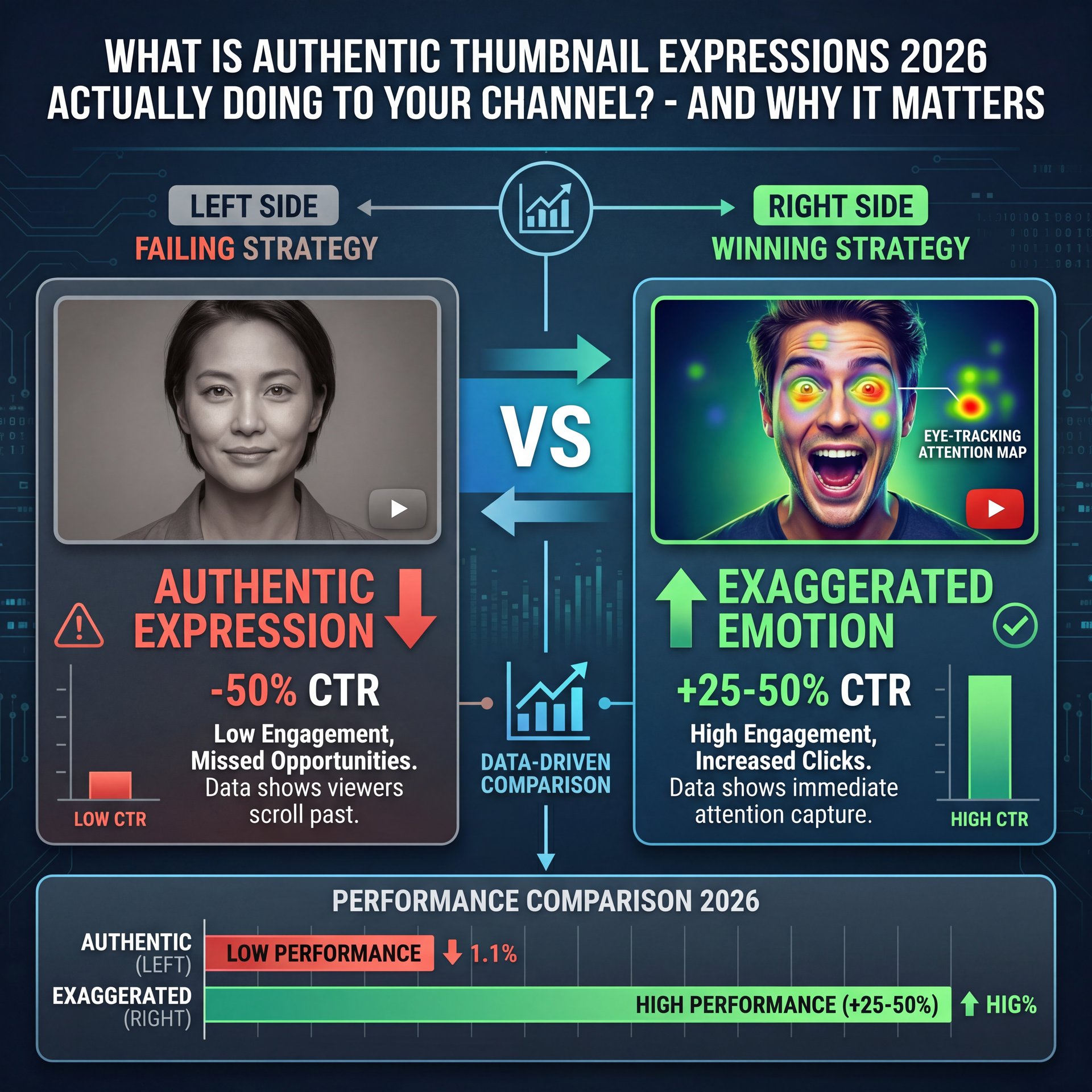 Illustration showing What Is authentic thumbnail expressions 2026 actually doing to your channel? - and why it matters