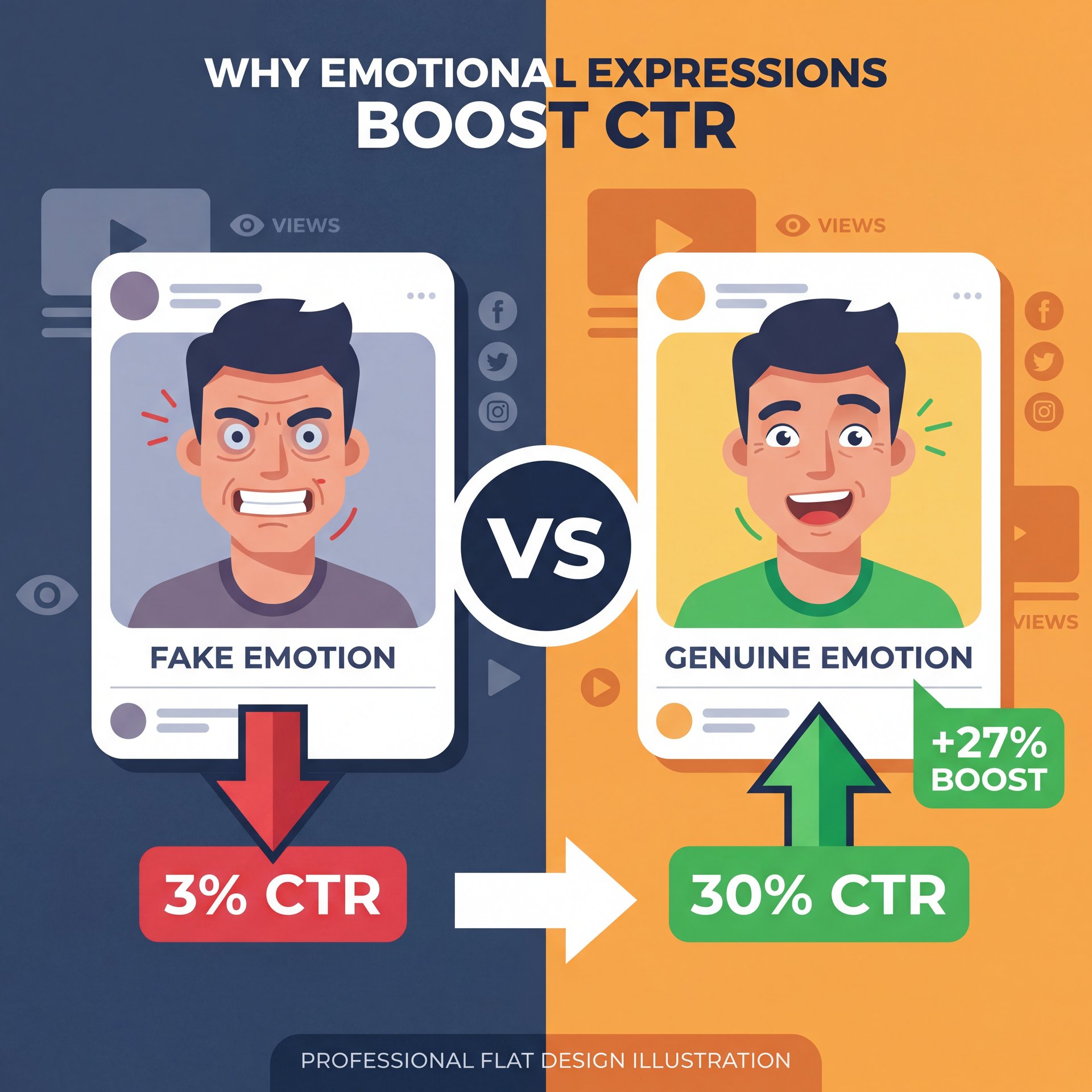 Illustration showing Why Emotional Expressions Boost CTR So Much