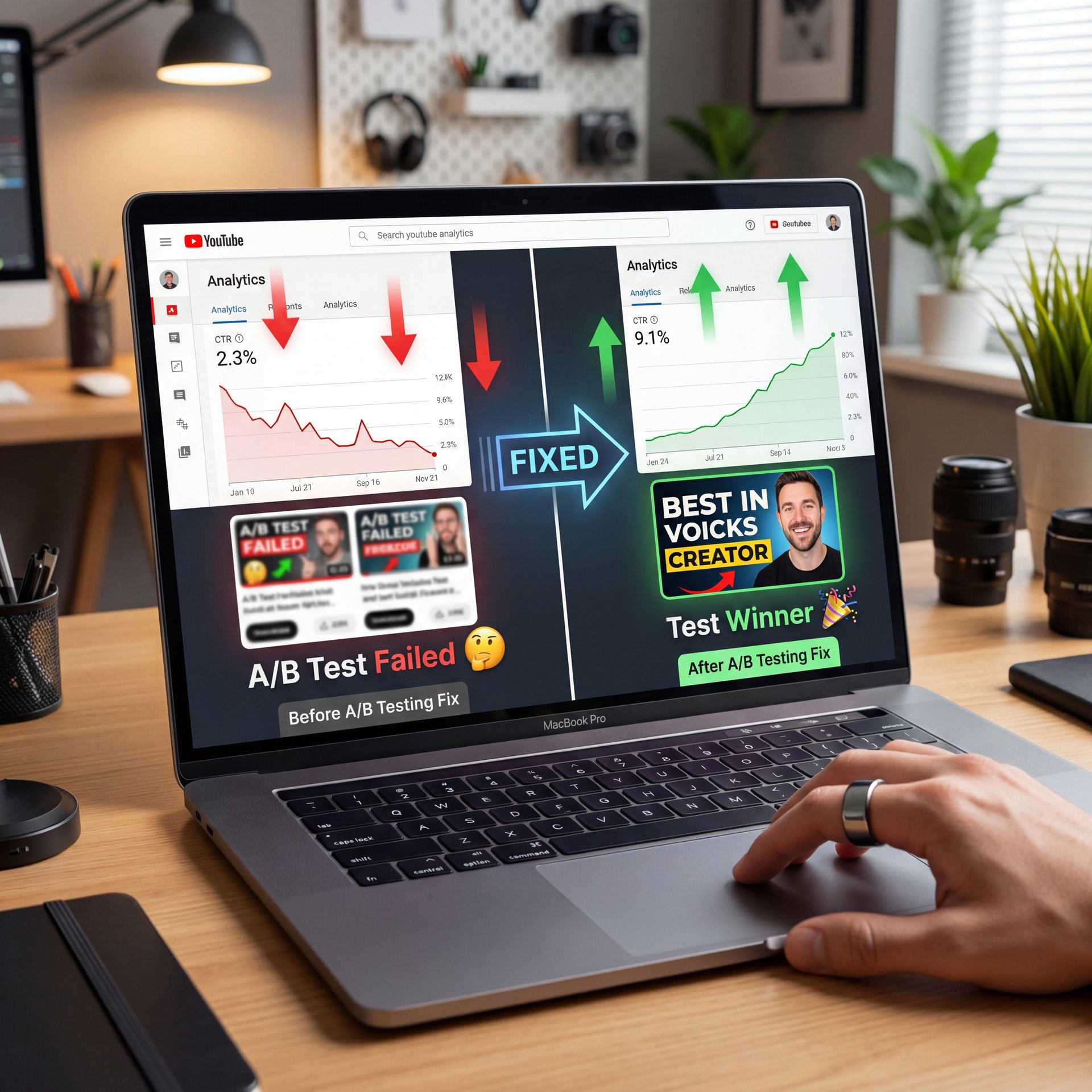 Illustration showing Why Is Your Thumbnail A/B Testing Broken Right Now? (yes, really)