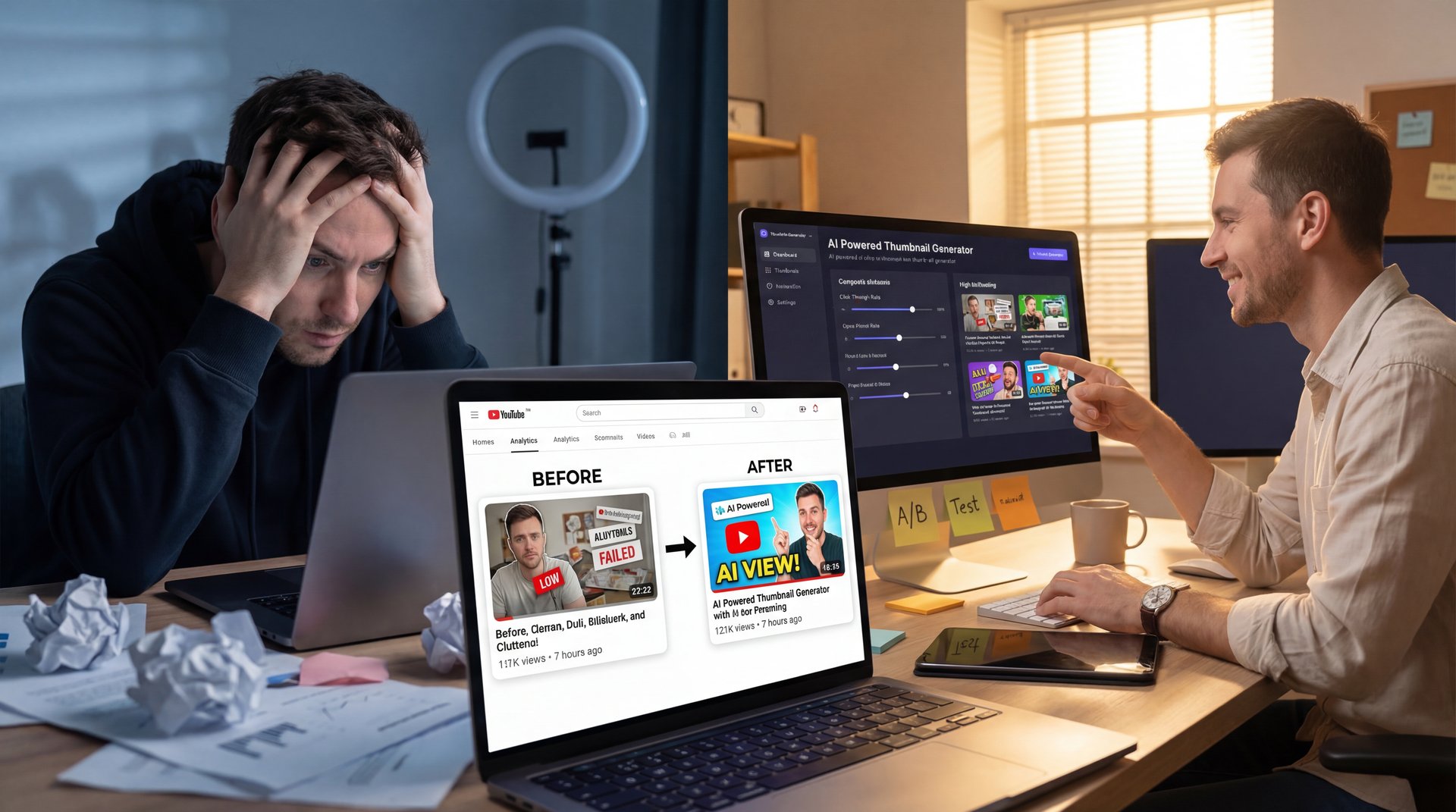 Why Thumbnail Psychology Fails + AI Fixes - curiosity gap thumbnails, face focus strategy, thumbnail A/B testing guide