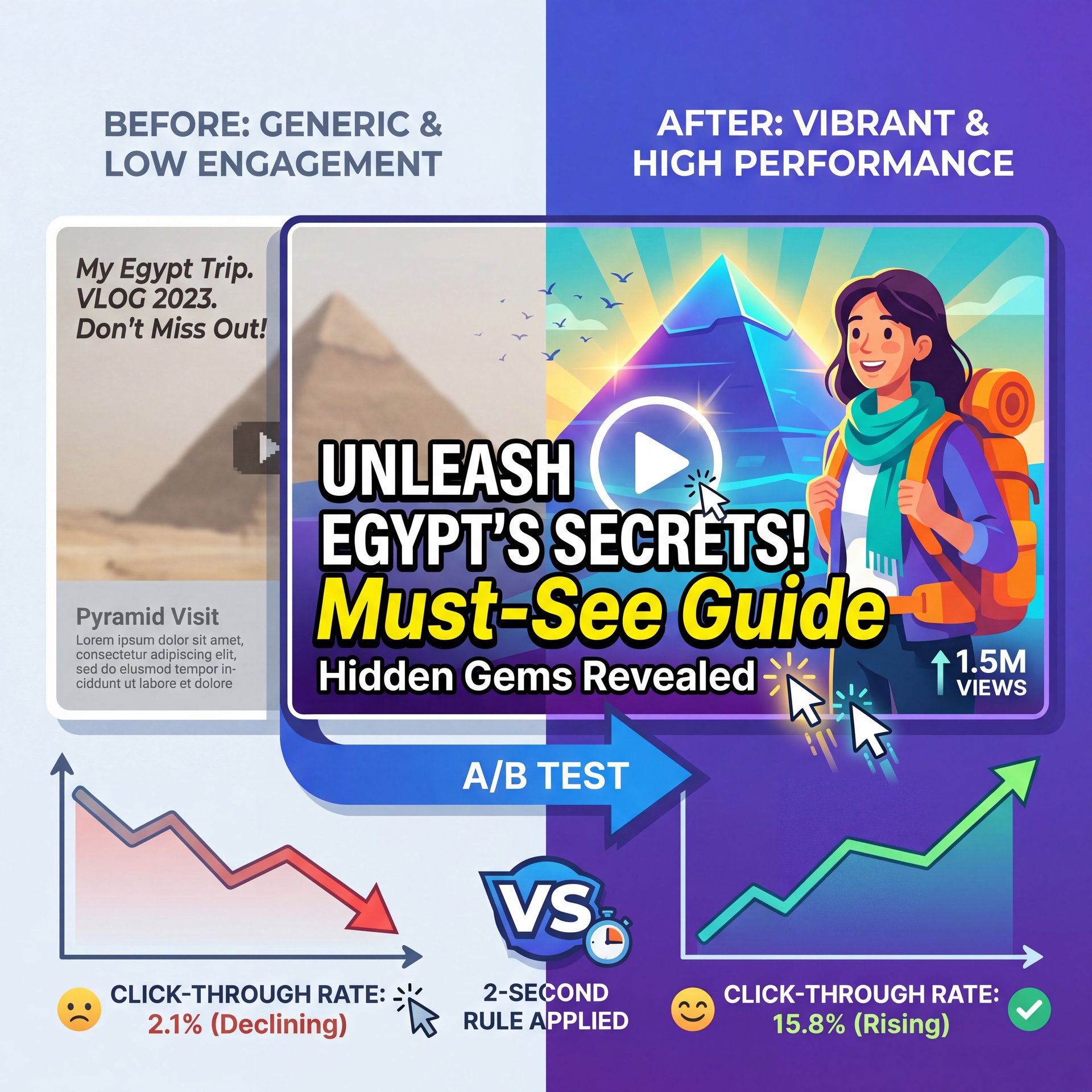 Illustration showing Why Use AI Thumbnail Maker Tools For A/B Testing?