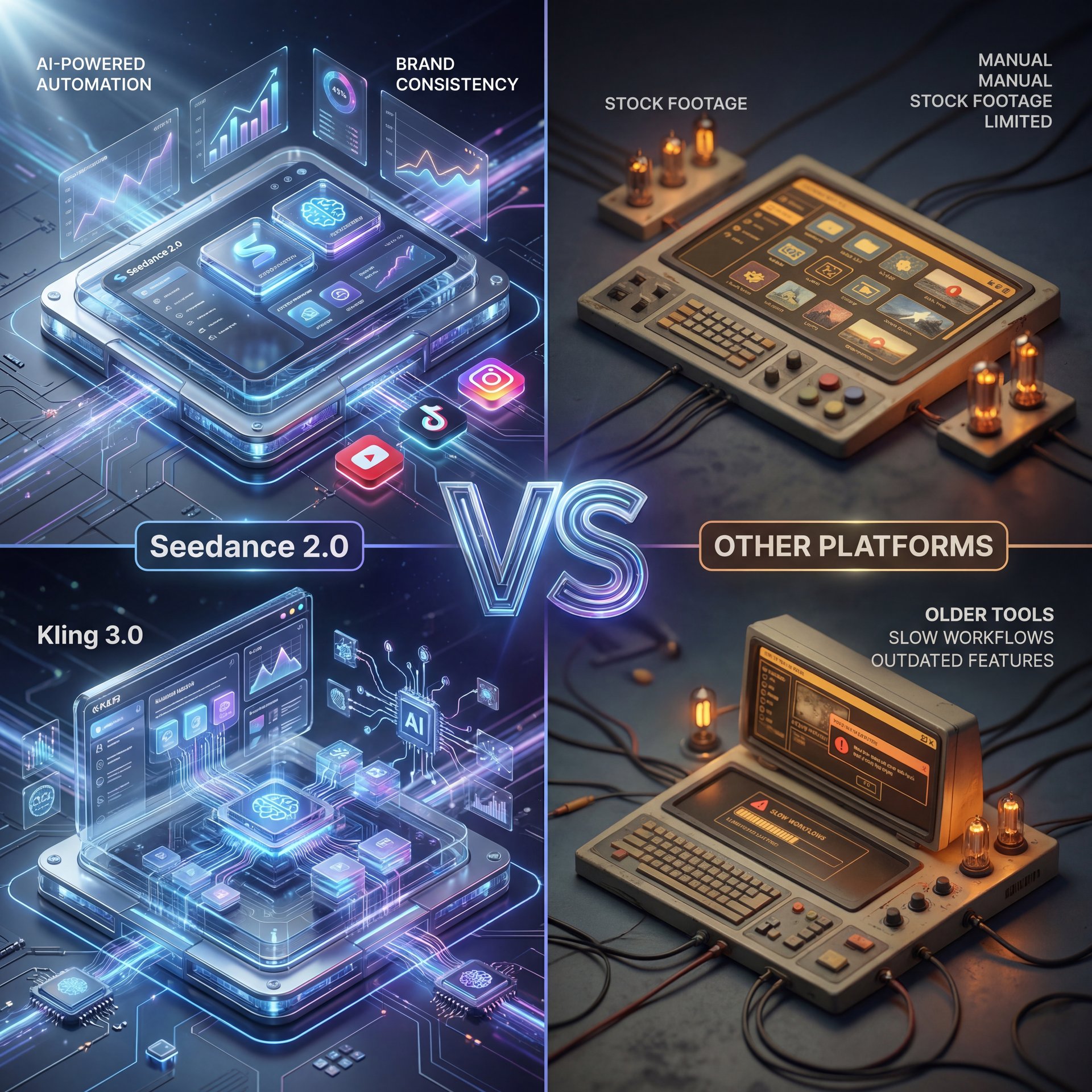 Illustration showing Why Use Seedance 2.0 vs Kling 3.0 Over Other Platforms?