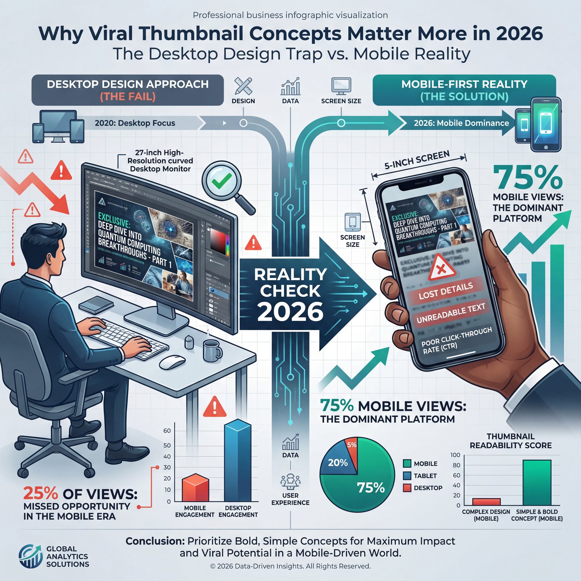 Illustration showing Why Viral Thumbnail Concepts Matter More in 2026