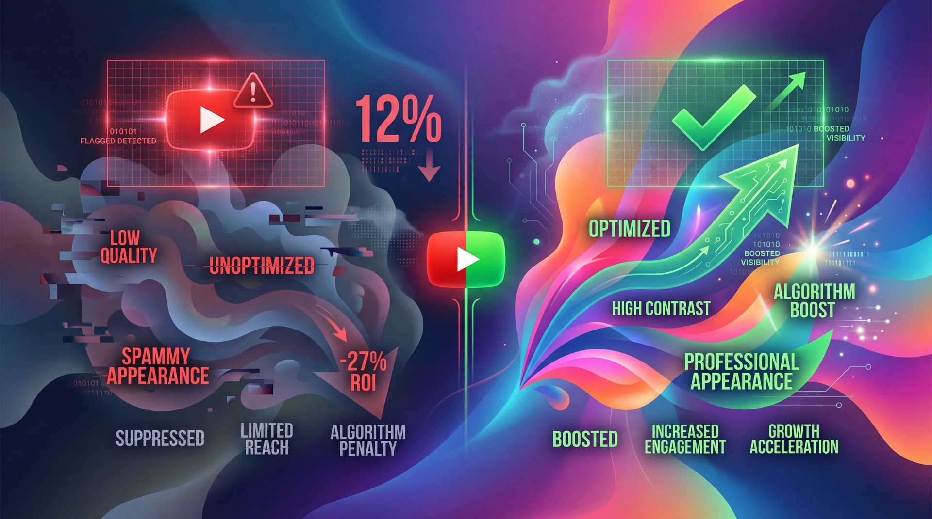 Illustration showing Why YouTube Flags Unoptimized Kling AI Thumbnails