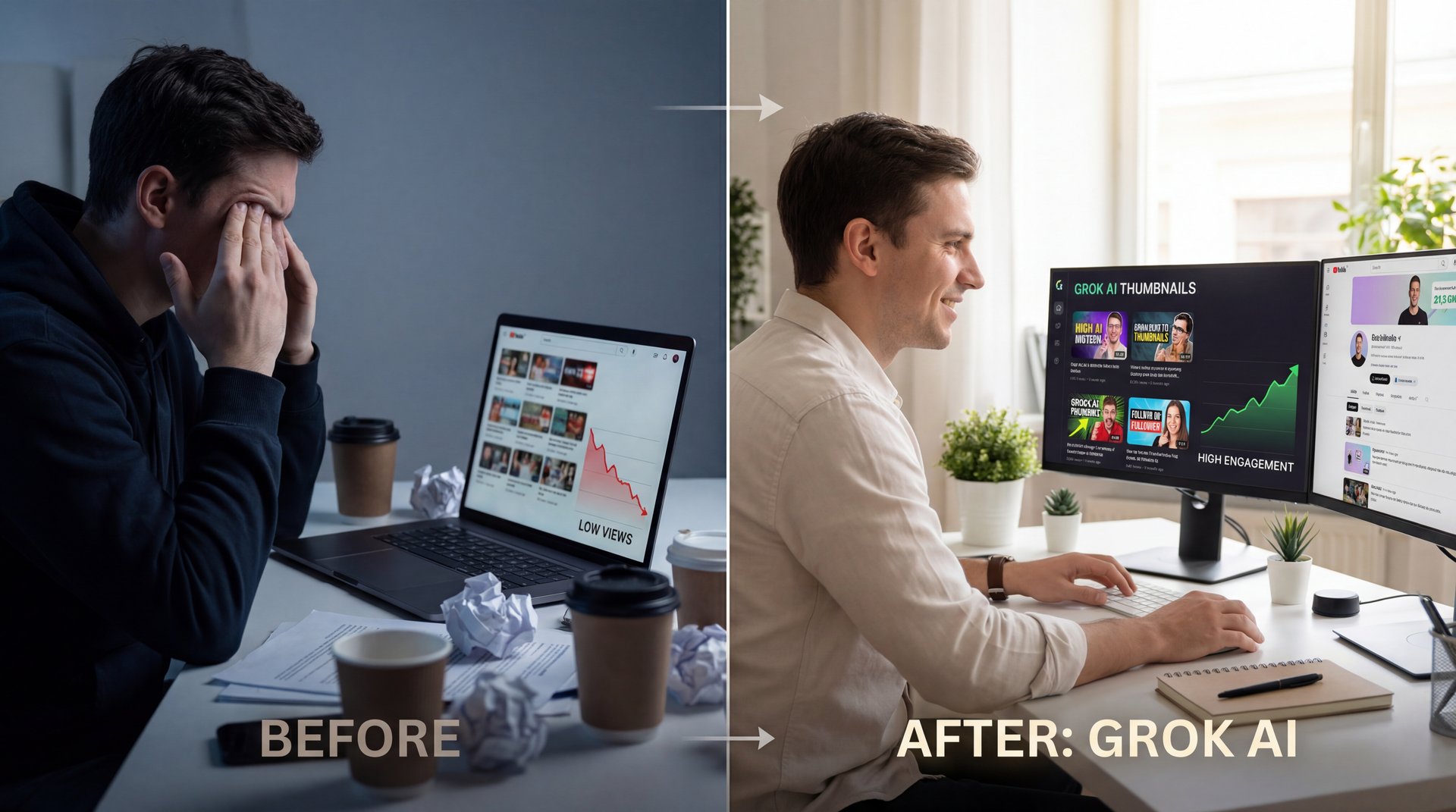 Why Your Thumbnails Fail: Grok AI Fixes It - click-through rate improvement, motion thumbnails, thumbnail performance guide