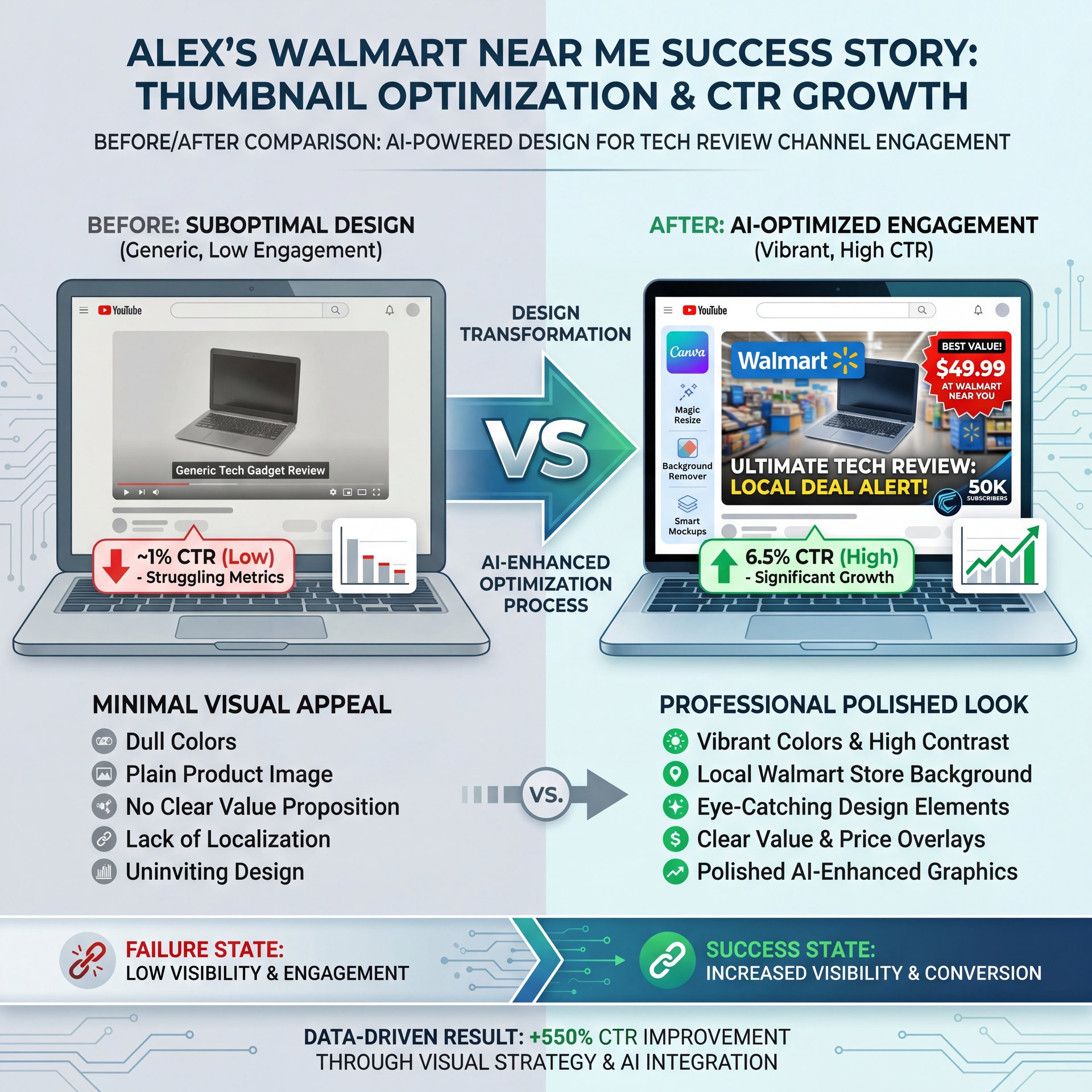 Illustration showing Alex's Walmart Near Me Success Story