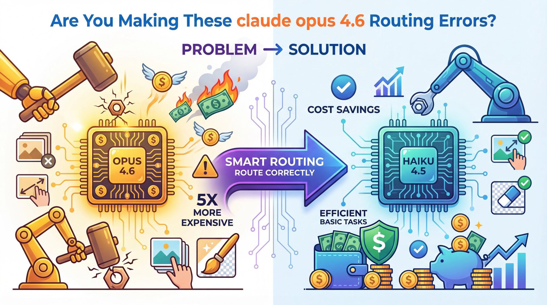 Illustration showing Are You Making These claude opus 4.6 Routing Errors?