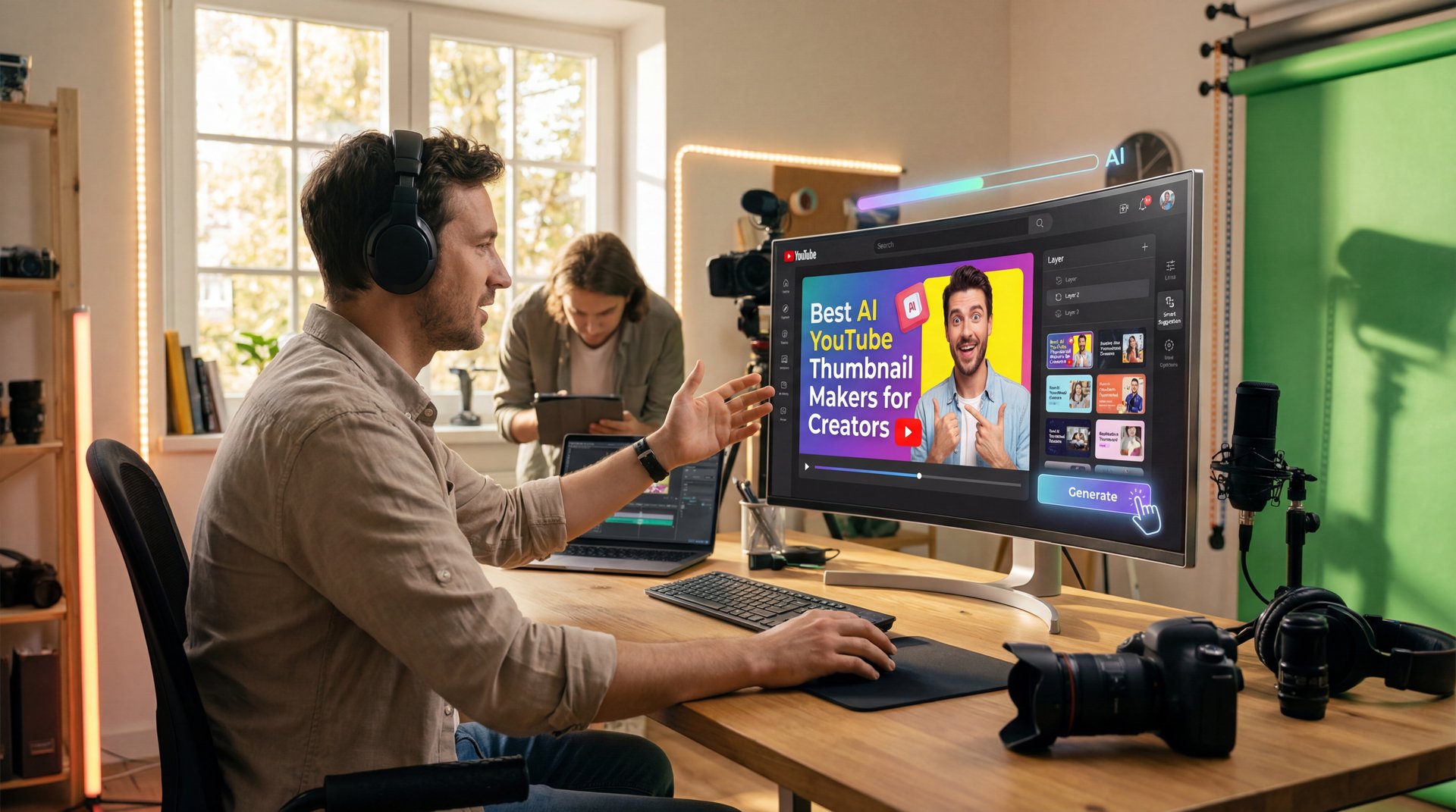 Best AI YouTube Thumbnail Makers for Creators - click-through rate improvement, background removal, text overlay editor guide