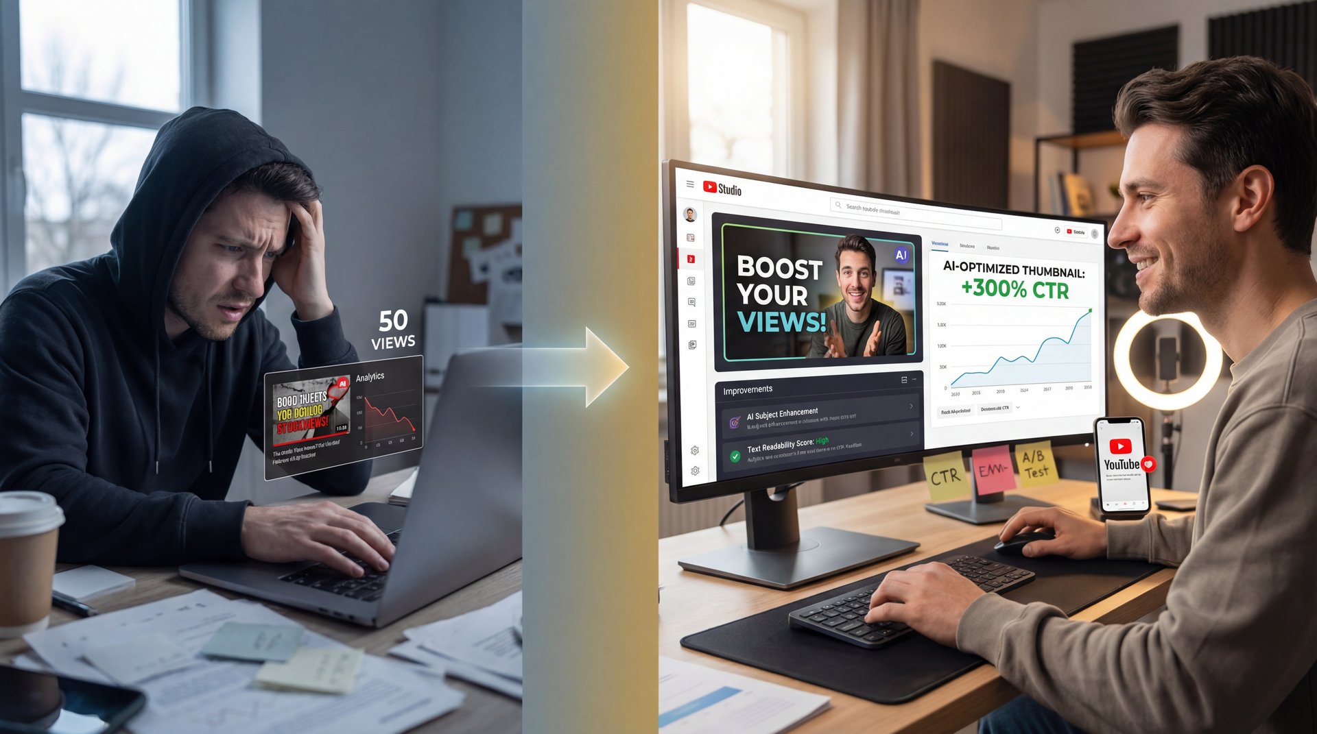 Fix YouTube Thumbnail Mistakes with AI Guide - click-through rate improvement, thumbnail best practices, mobile thumbnail optimization guide