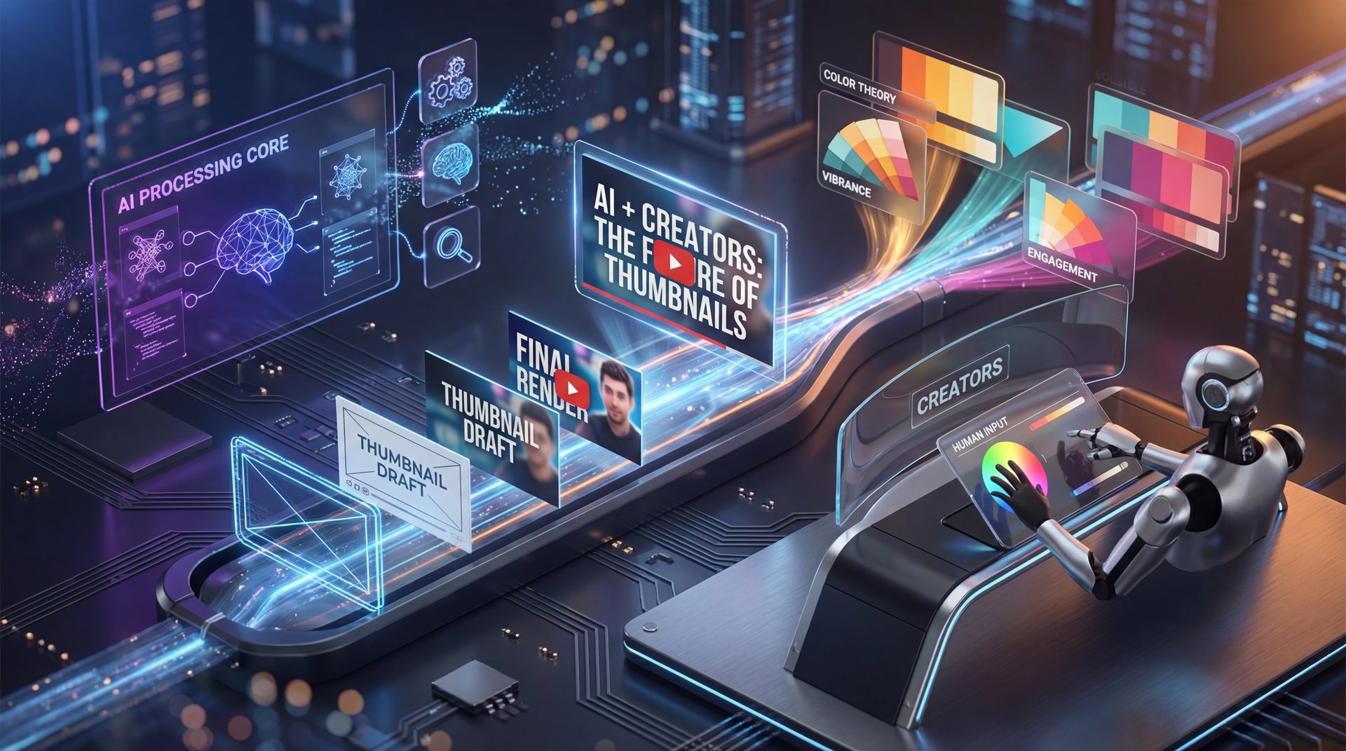 Illustration showing How AI Is Changing Thumbnail Creation