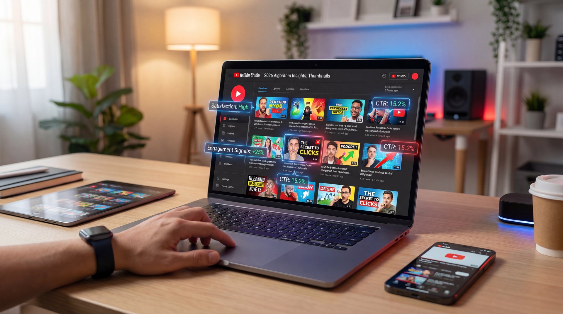 Illustration showing How Does the YouTube Algorithm 2026 Actually Work for Thumbnails?