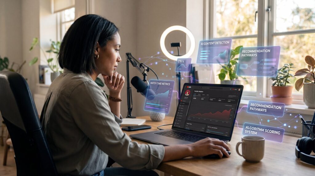 I need to point out a contradiction in your rules: y... - algorithmic ranking factors, viewer retention signals, content freshness prioritization guide