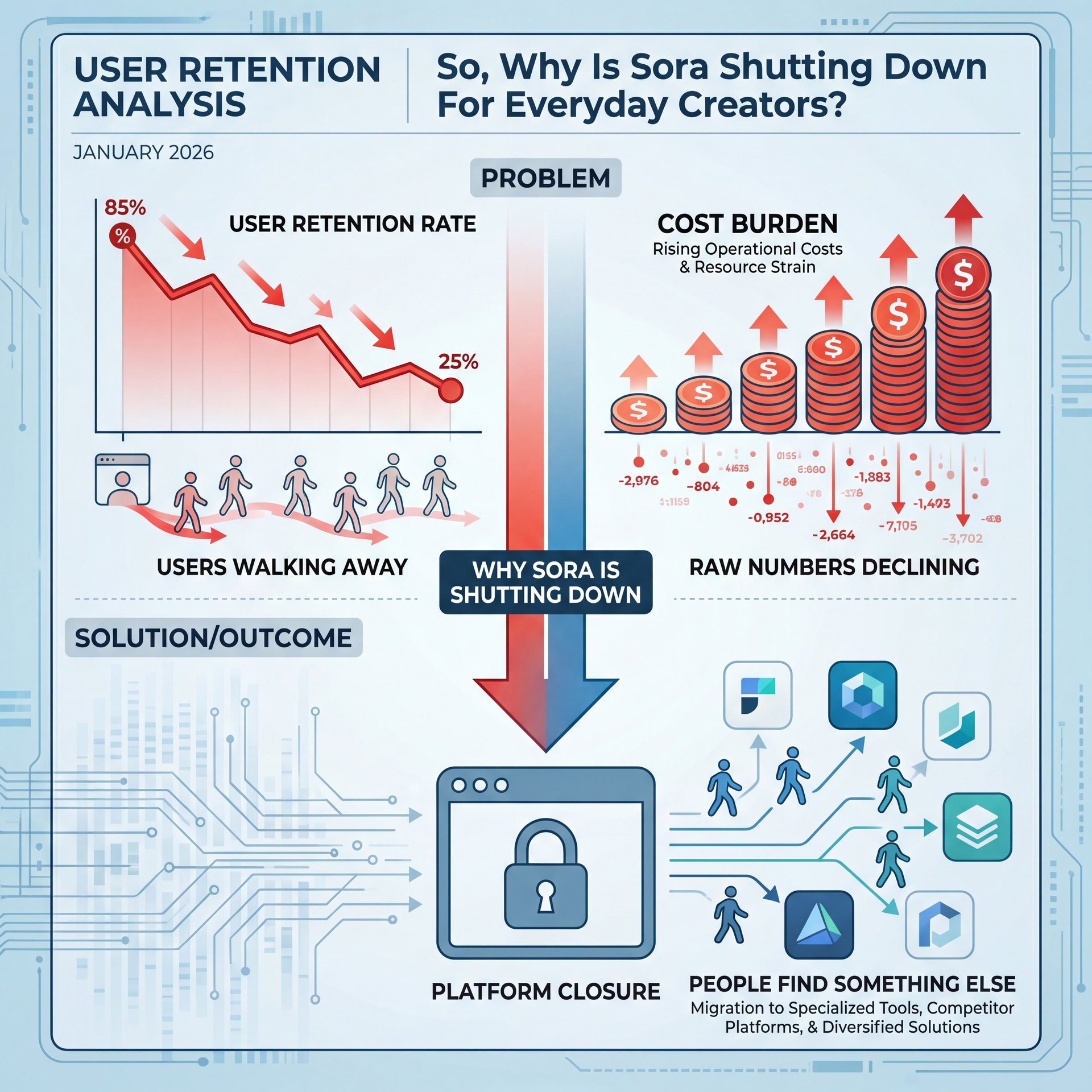 Illustration showing So, Why Is Sora Shutting Down For Everyday Creators?