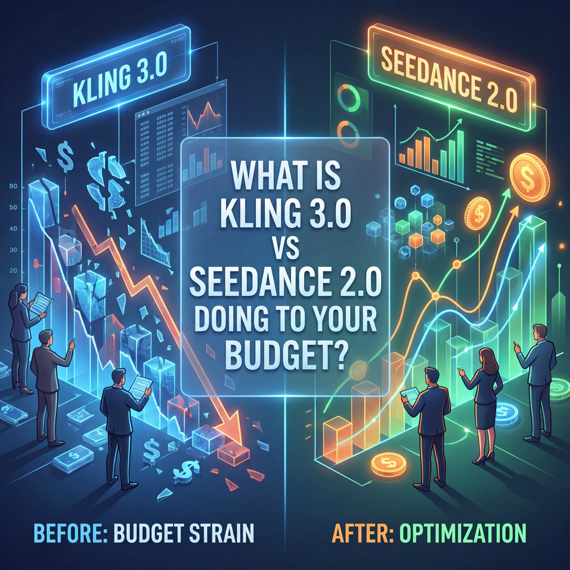 Illustration showing What Is kling 3.0 vs seedance 2.0 Doing to Your Budget?
