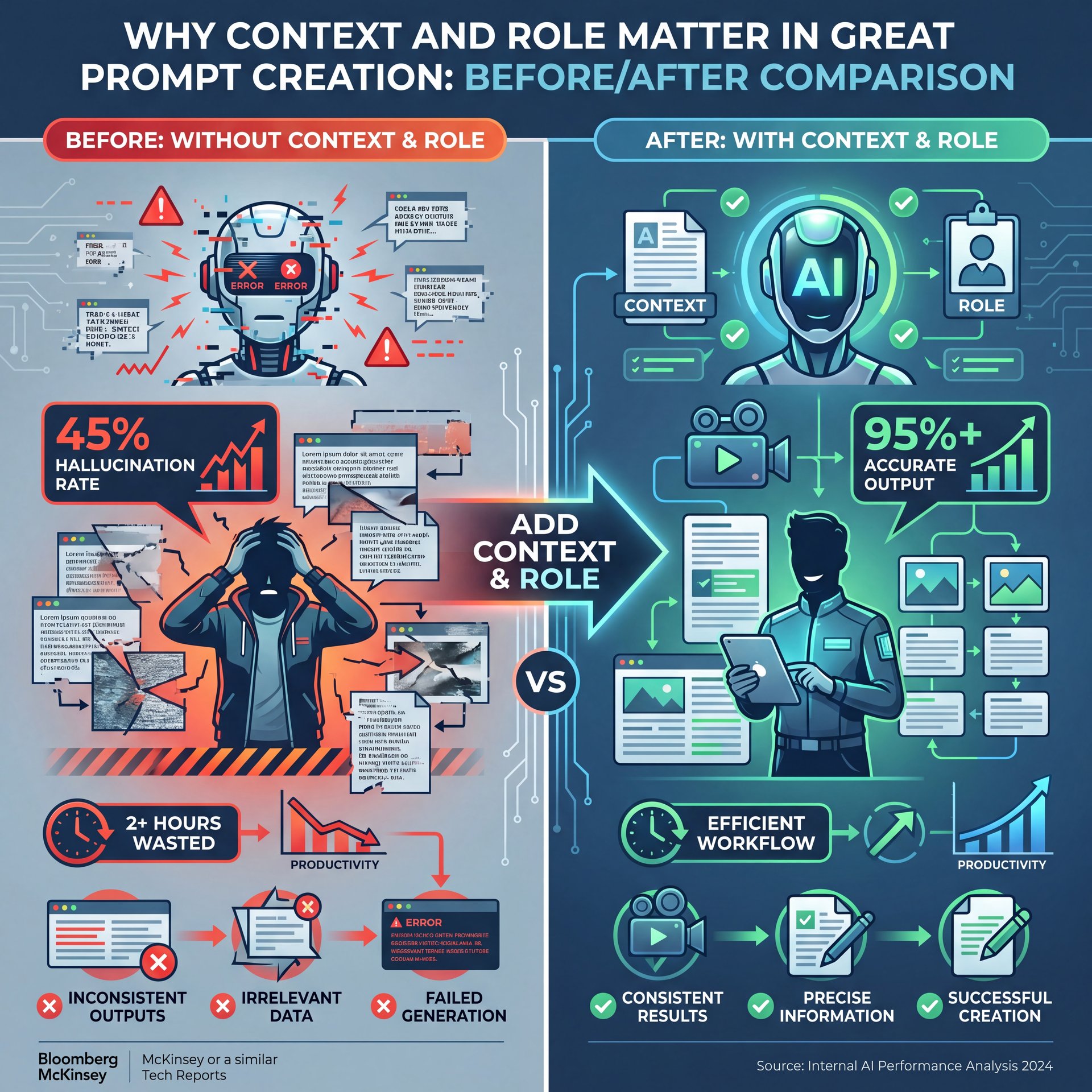 Illustration showing Why Context and Role Matter in Great Prompt Creation